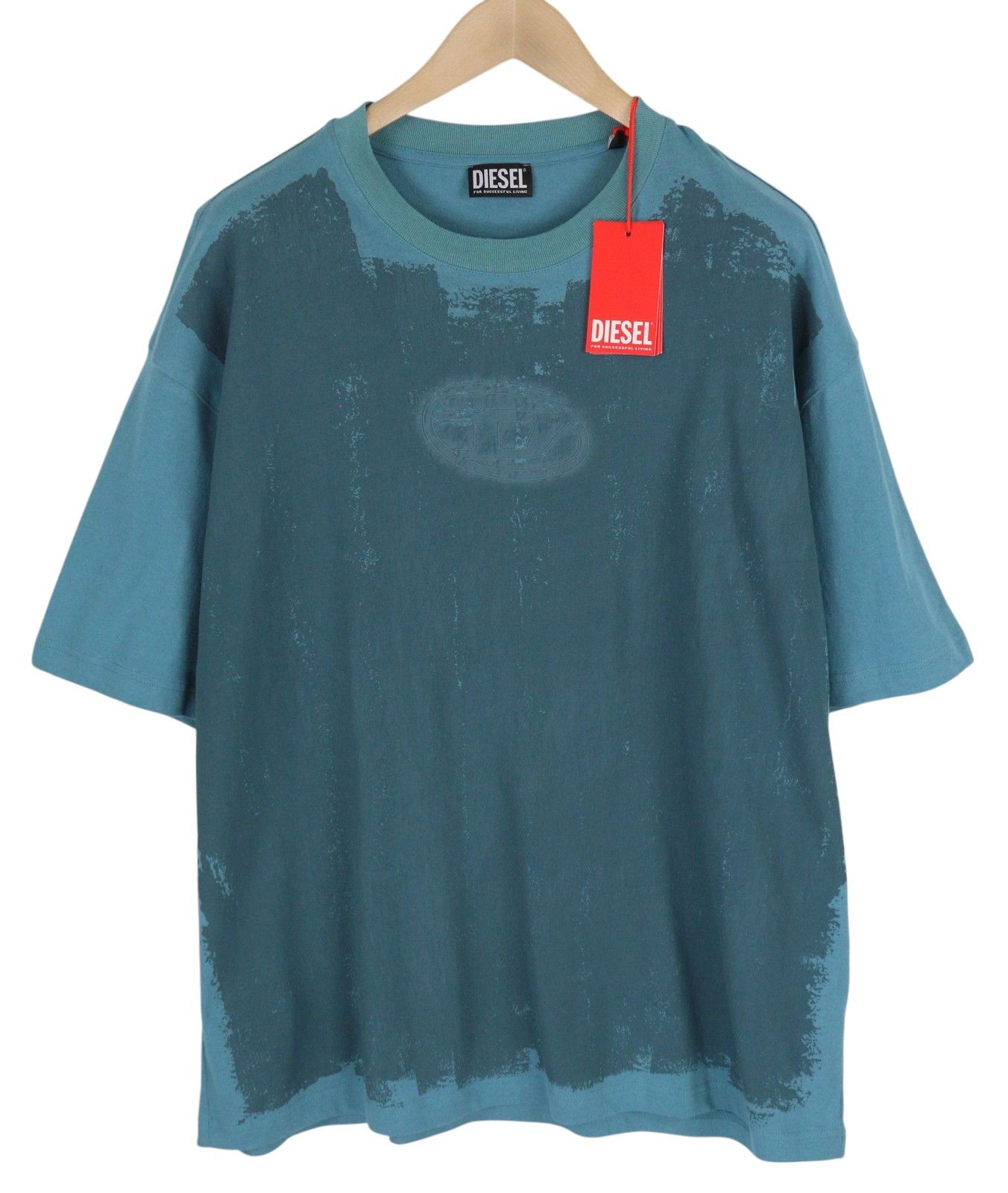 Diesel T-WASH-E1 L Blue Crew Collar Tricot T-Shirt 85115 Size US L / EU 52-54 / 3 - 1 Thumbnail