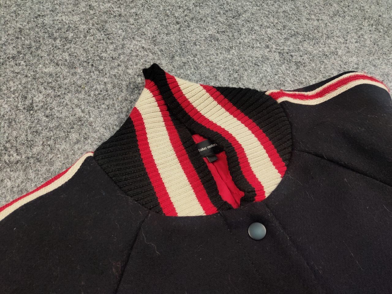 Vintage Vintage Varsity Bomber Wool Black logo Jacket Japan Style Size US M / EU 48-50 / 2 - 16 Thumbnail