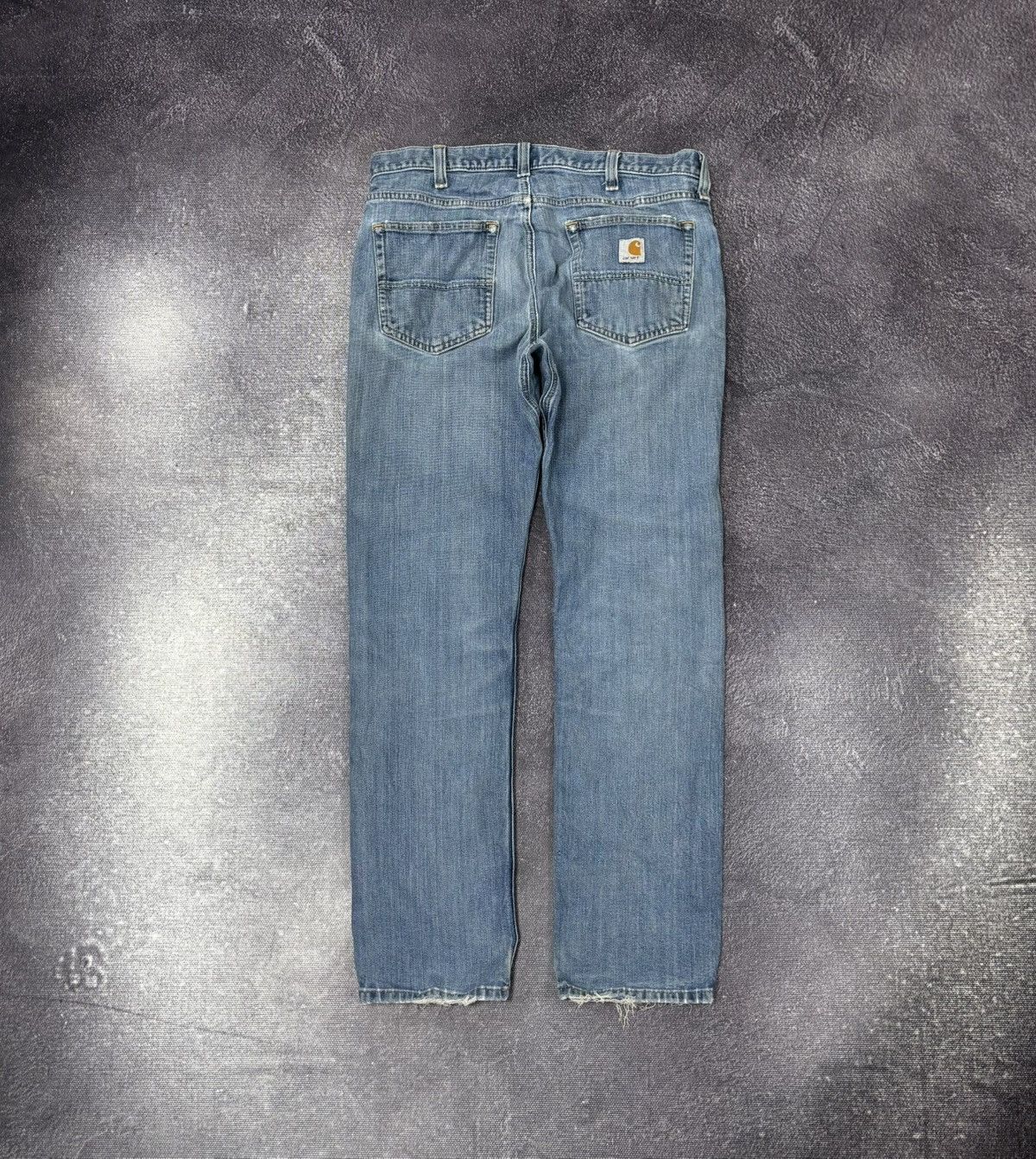 Carhartt Vintage Carhartt Force USA Blue Work Denim Hype Baggy Jeans Size US 33 - 1 Thumbnail