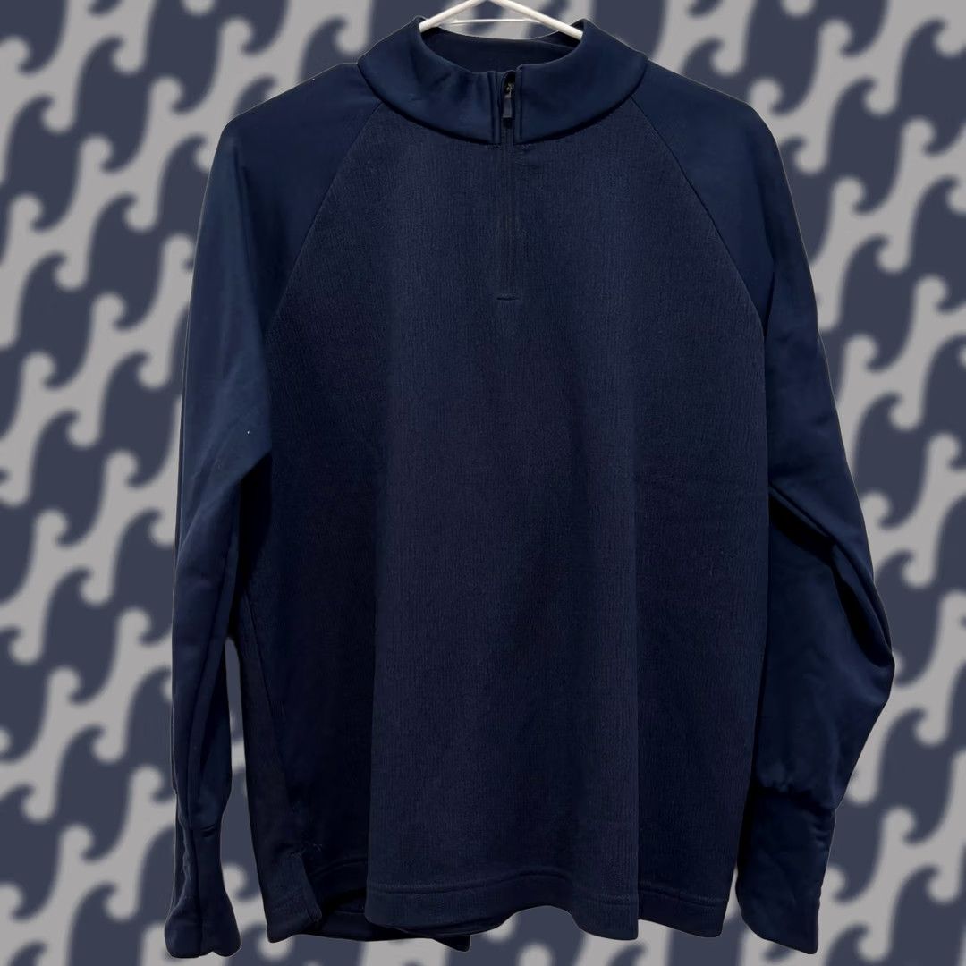 Nike Nike Dri-FIT Mens Large Navy Blue Quarter Zip Pullover Training Top Mock Neck Size US L / EU 52-54 / 3 - 1 Thumbnail