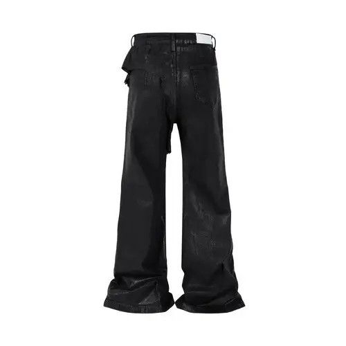 VIBE Wax Leather Baggy Flare Pants Size US 30 / EU 46 - 5 Thumbnail