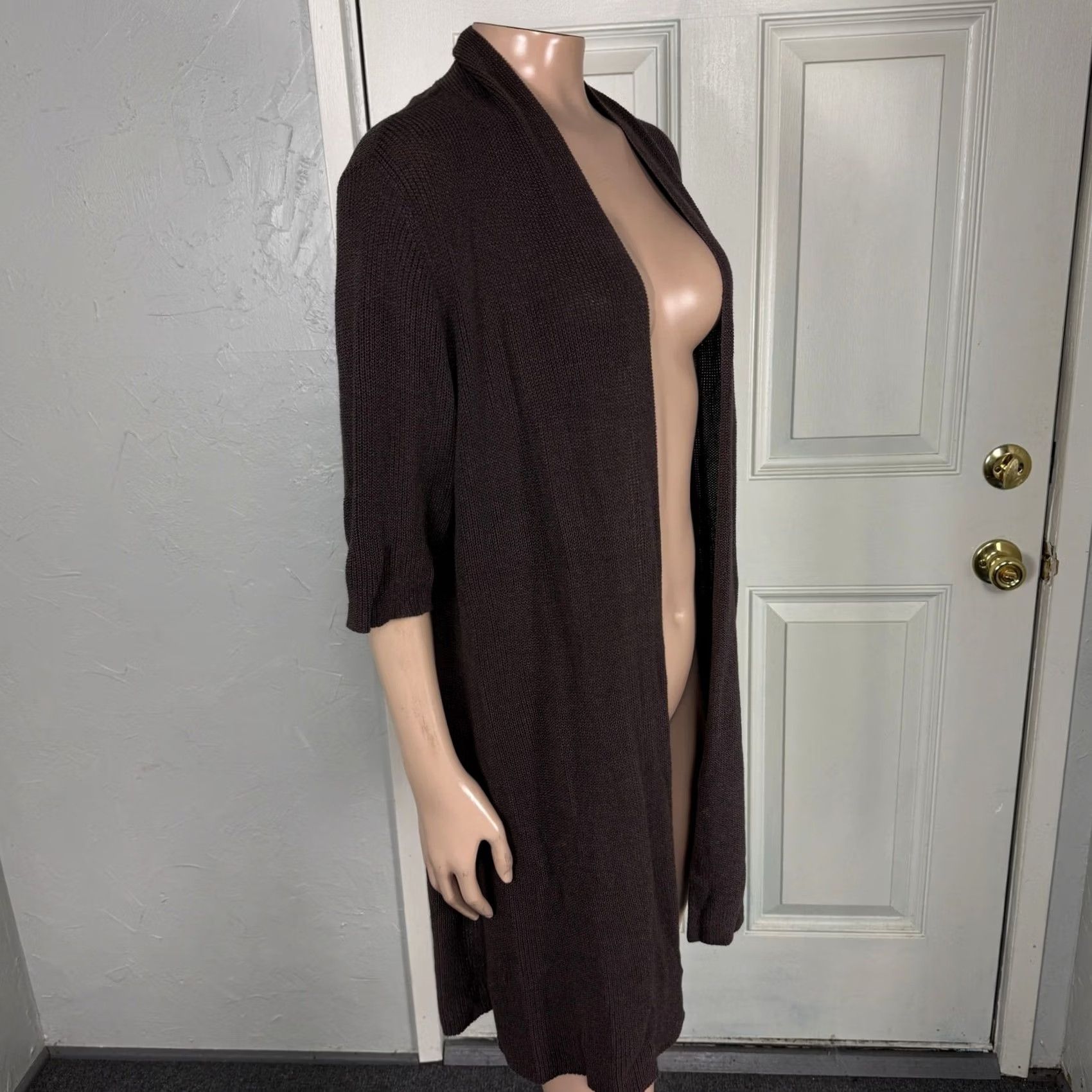 Eileen Fisher Eileen Fisher Cardigan Womens Large Knit Cotton Silk Half Sleeve Sweater H1 Size L / US 10 / IT 46 - 5 Thumbnail