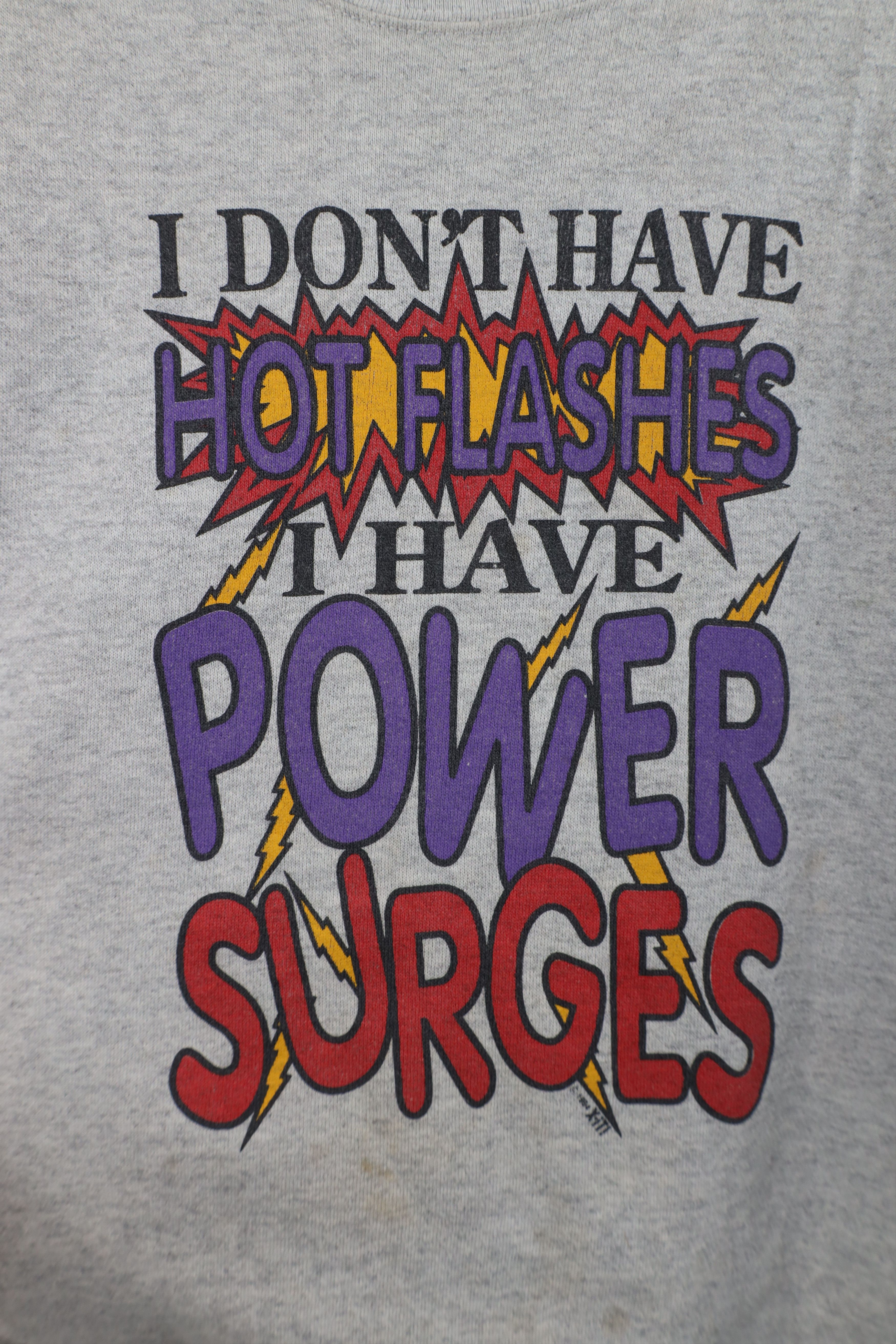 Vintage Vintage 90s Funny Hot Flashes Power Surge Sweatshirt USA Size L / US 10 / IT 46 - 4 Thumbnail