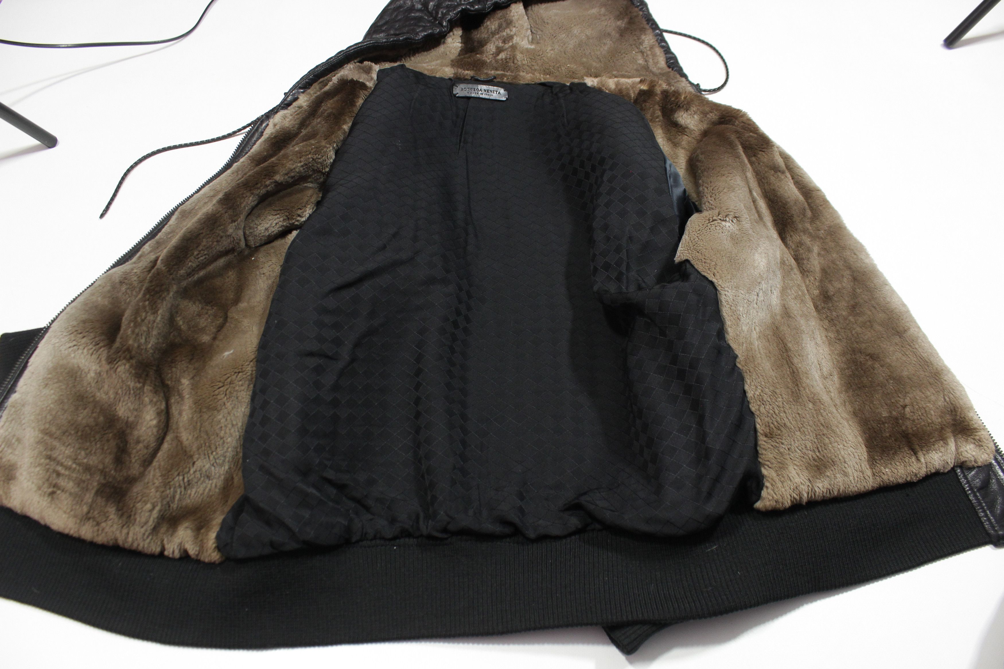 Bottega Veneta Shearling Hooded Leather Jacket Size US M / EU 48-50 / 2 - 10 Thumbnail