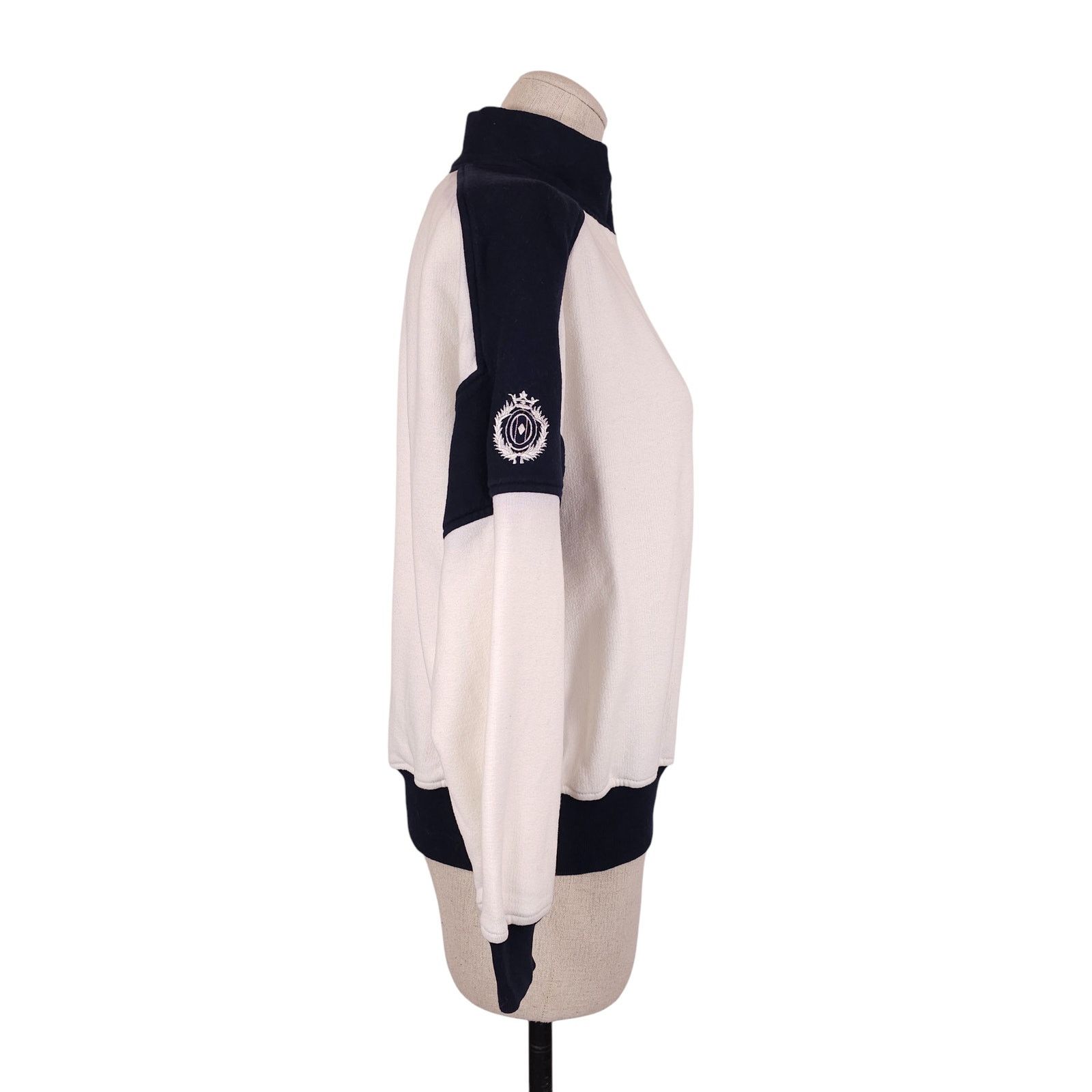 St. John St. John Sport Full Zip Track Jacket White Navy Sz Small Size S / US 4 / IT 40 - 4 Thumbnail