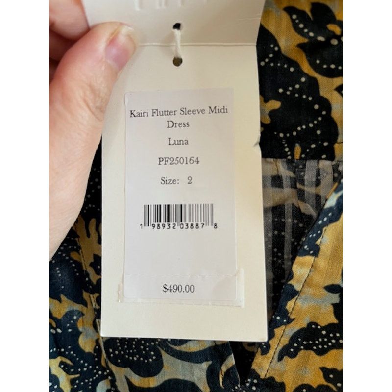 Ulla Johnson Ulla Johson Kiari Flutter Sleeve Midi Dress Size 2 - NWT Size XS / US 0-2 / IT 36-38 - 5 Thumbnail