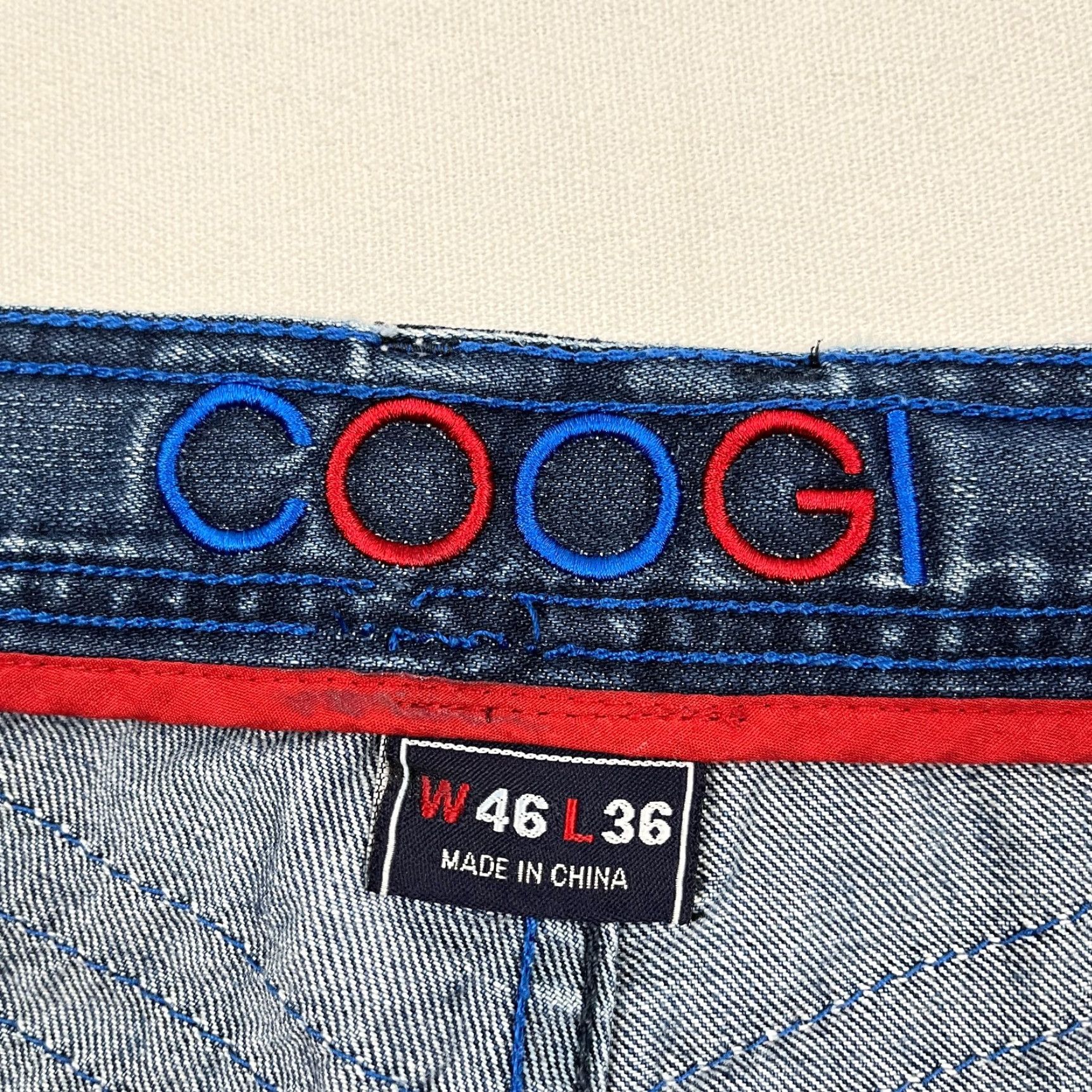 Coogi VINTAGE COOGI Jeans Men 44x34 Blue Denim Wide Leg Baggy Hip Hop 90s Embroidered Baggy Size US 44 / EU 60 - 4 Thumbnail