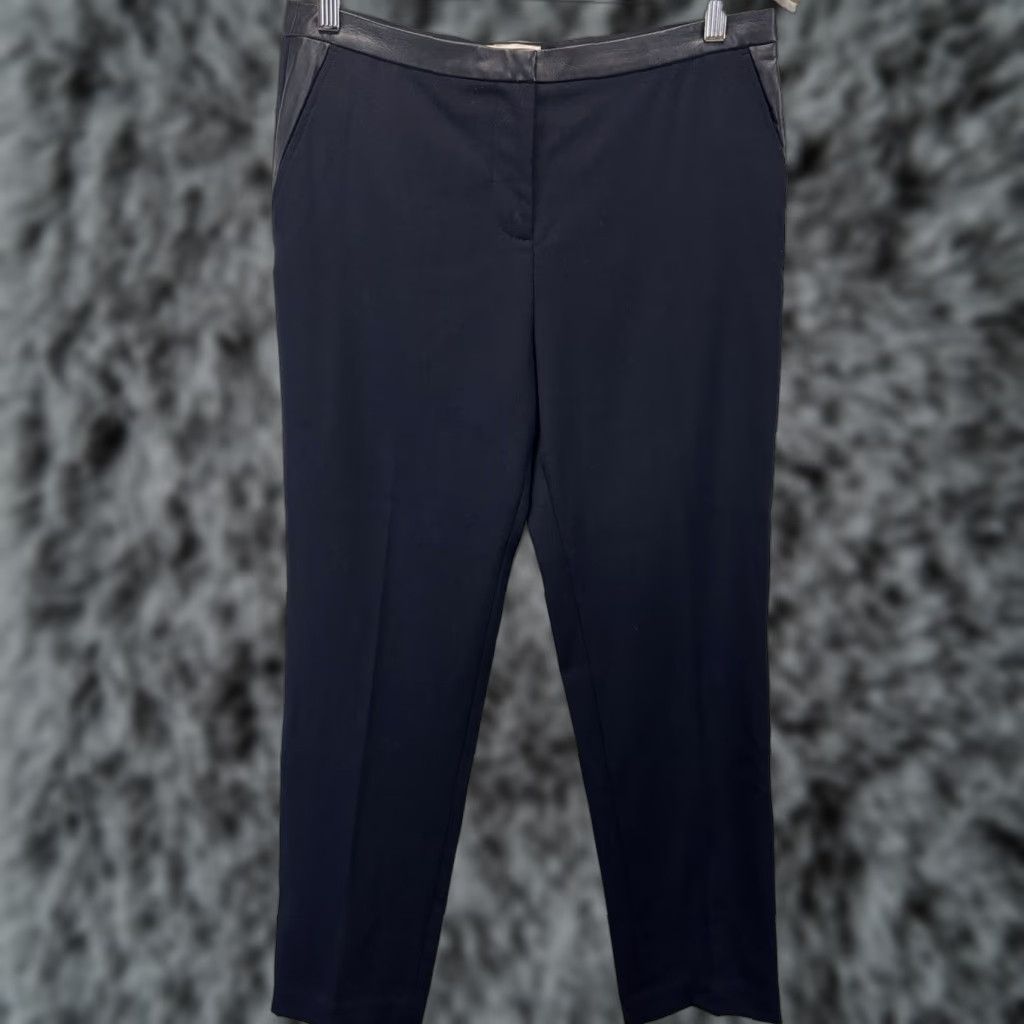 Tory Burch VINTAGE Tory Burch Dress Pants Wool Blend Sz 8 Women’s Navy Straight Pockets Business Casual Size 30" / US 8 / IT 44 - 1 Thumbnail