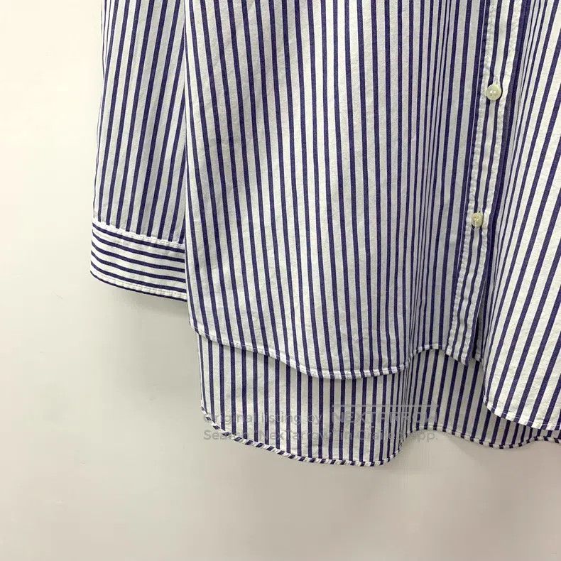 Brunello Cucinelli Brunello Cucinelli Blue striped cotton button-down single- Size M / US 6-8 / IT 42-44 - 4 Thumbnail