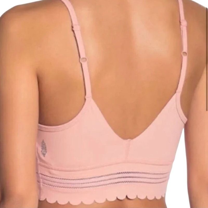 Free People Free People Genesis Scalloped Bra in Pink, Size XS Size ONE SIZE - 2 Thumbnail
