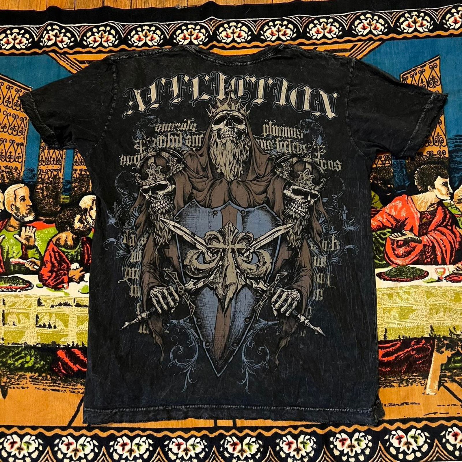 Affliction Mens affliction shirt y2k tapout cross wings mma elite punk Size US L / EU 52-54 / 3 - 1 Thumbnail