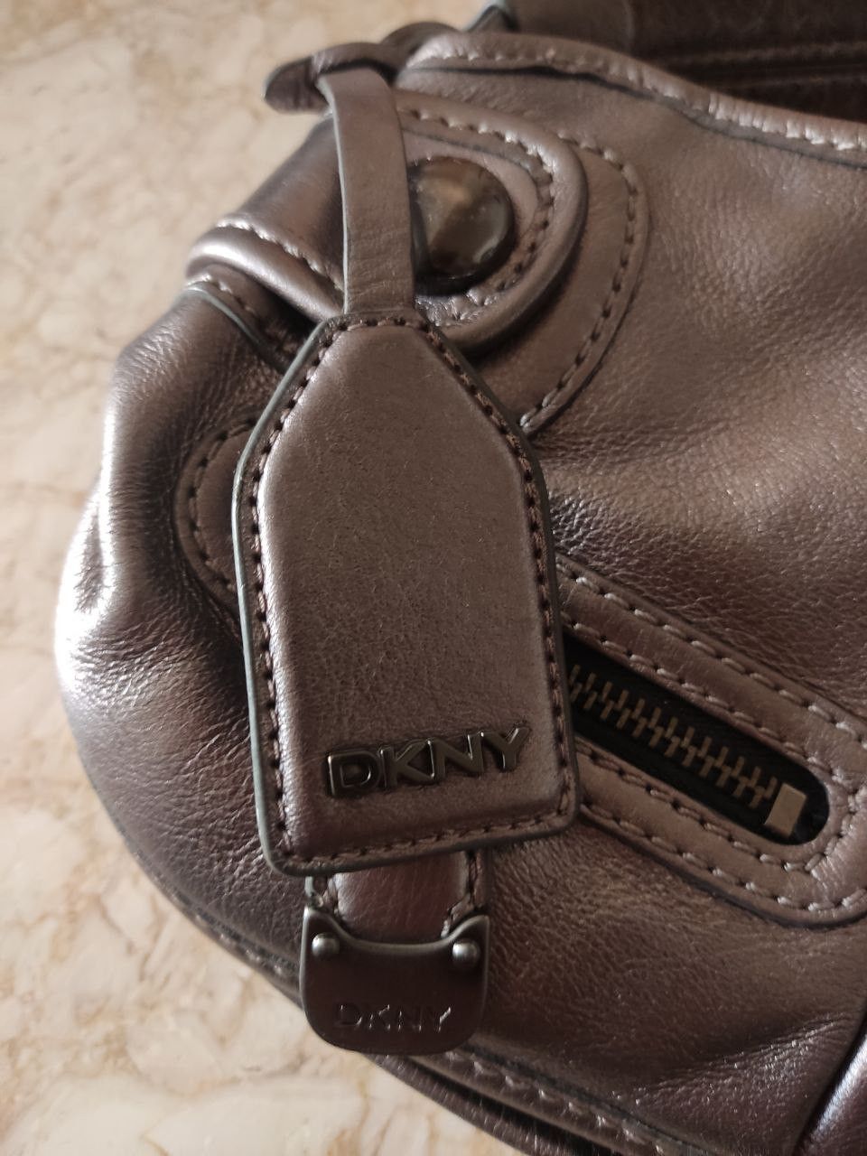DKNY DKNY leather silver small bag Size ONE SIZE - 4 Thumbnail