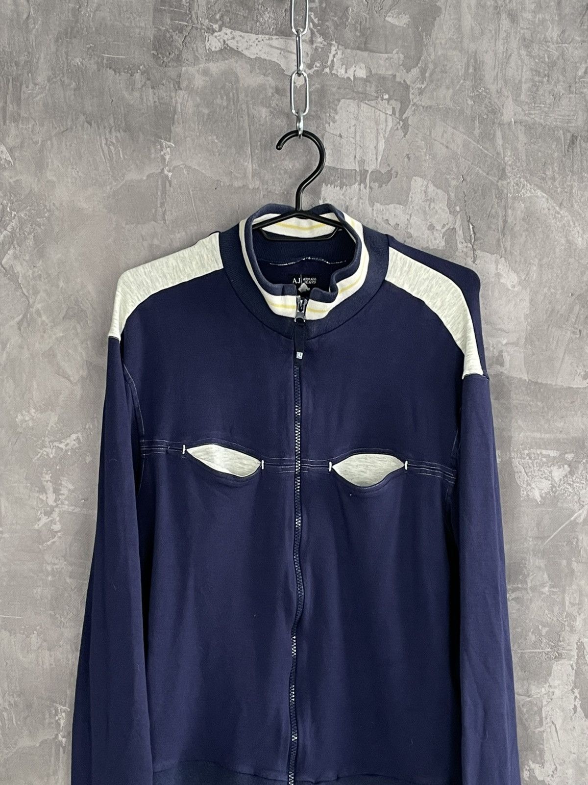Armani Armani Vintage Y2K Zip Up Glam Sweatshirt Size US XL / EU 56 / 4 - 2 Thumbnail
