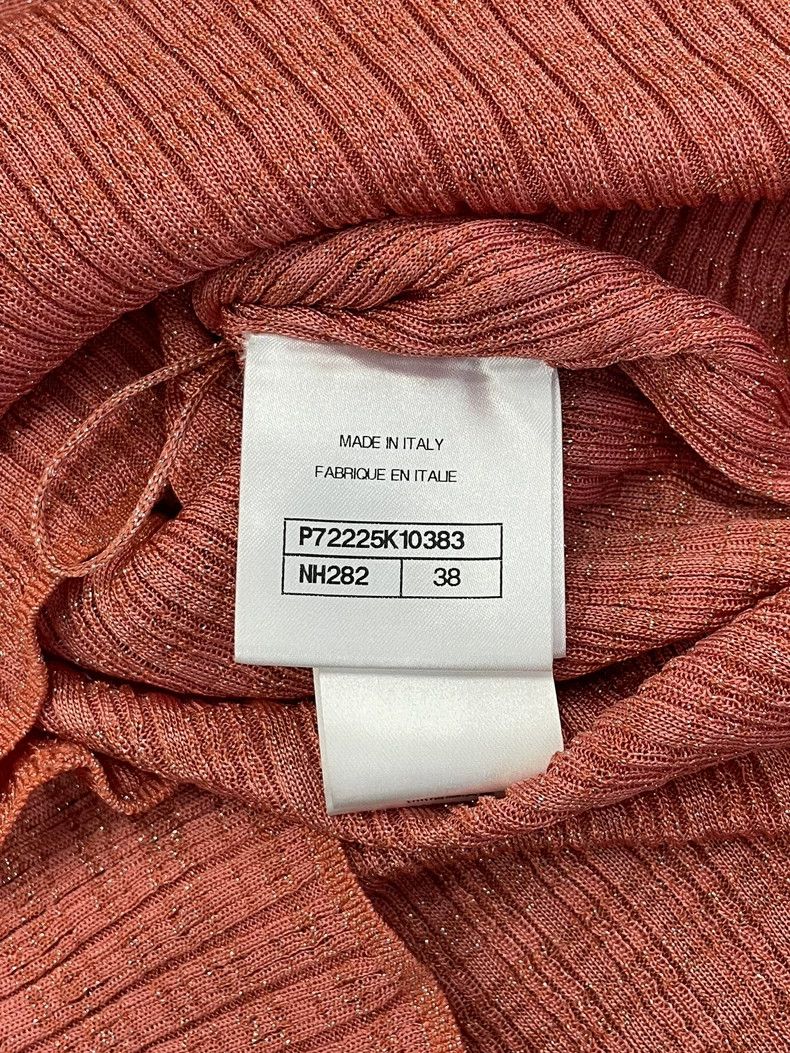 Chanel Chanel 22P orange diamond buckle knitted short sleeves Size XS / US 0-2 / IT 36-38 - 6 Thumbnail