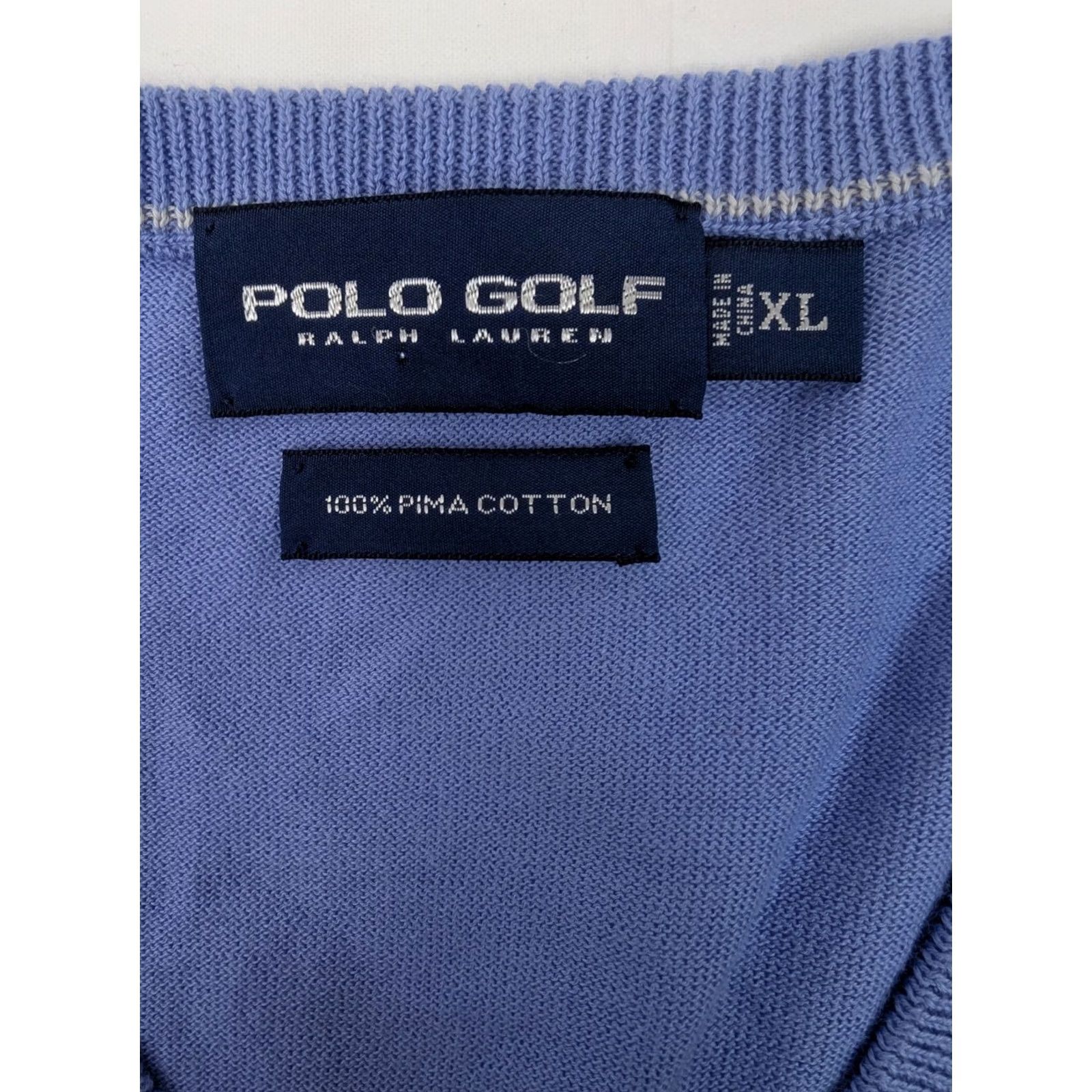 Polo Ralph Lauren Polo Ralph Lauren Polo Golf Men’s Pima Cotton Lightweight Vest XL Blue Sleeveless V-Neck Size US L / EU 52-54 / 3 - 3 Thumbnail