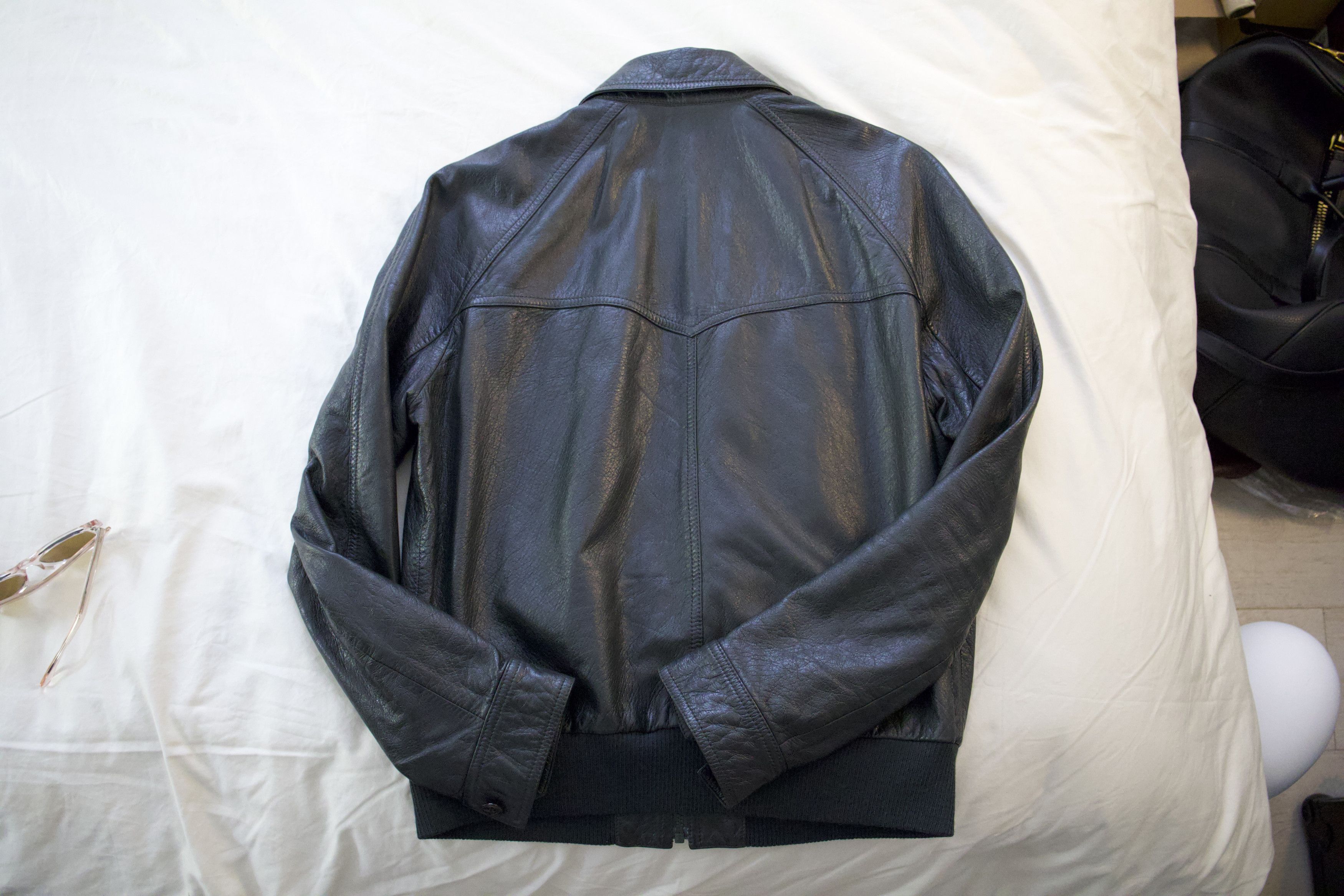 Yves Saint Laurent ULTRA RARE YSL DARK GREEN LEATHER JKT Size US M / EU 48-50 / 2 - 6 Thumbnail