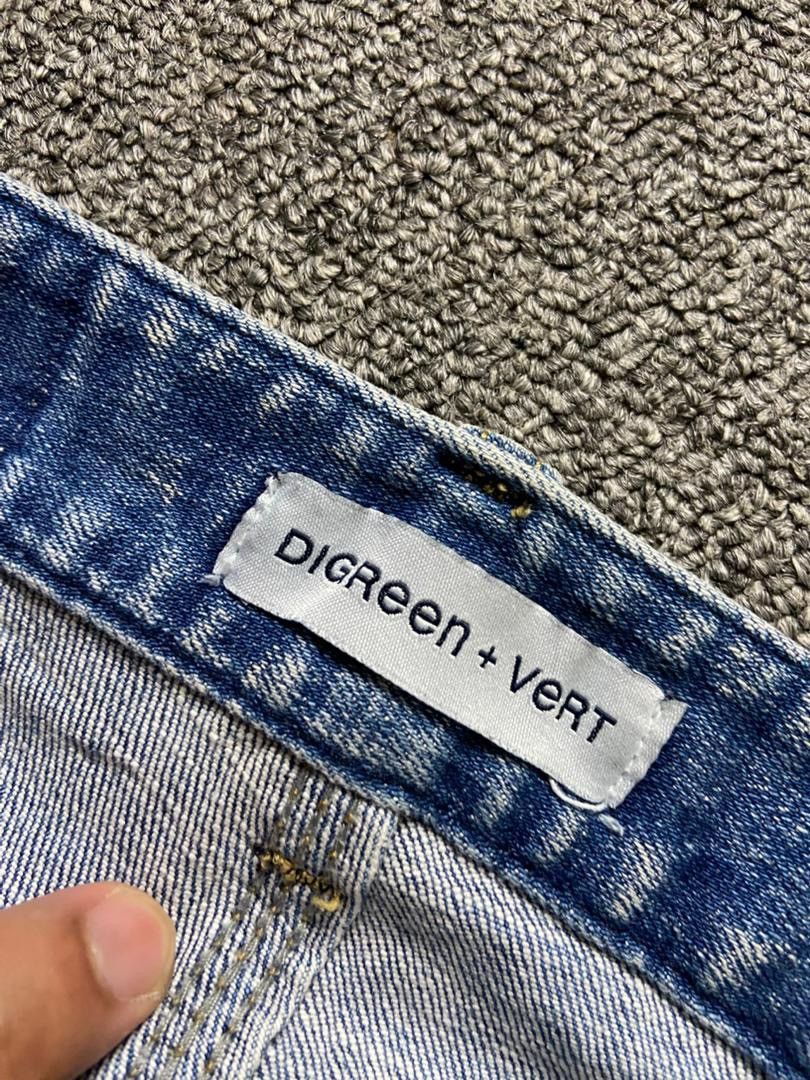 Japanese Brand Digreen + Vert Distressed Ripped Denim Jeans (197) Size US 30 / EU 46 - 3 Thumbnail