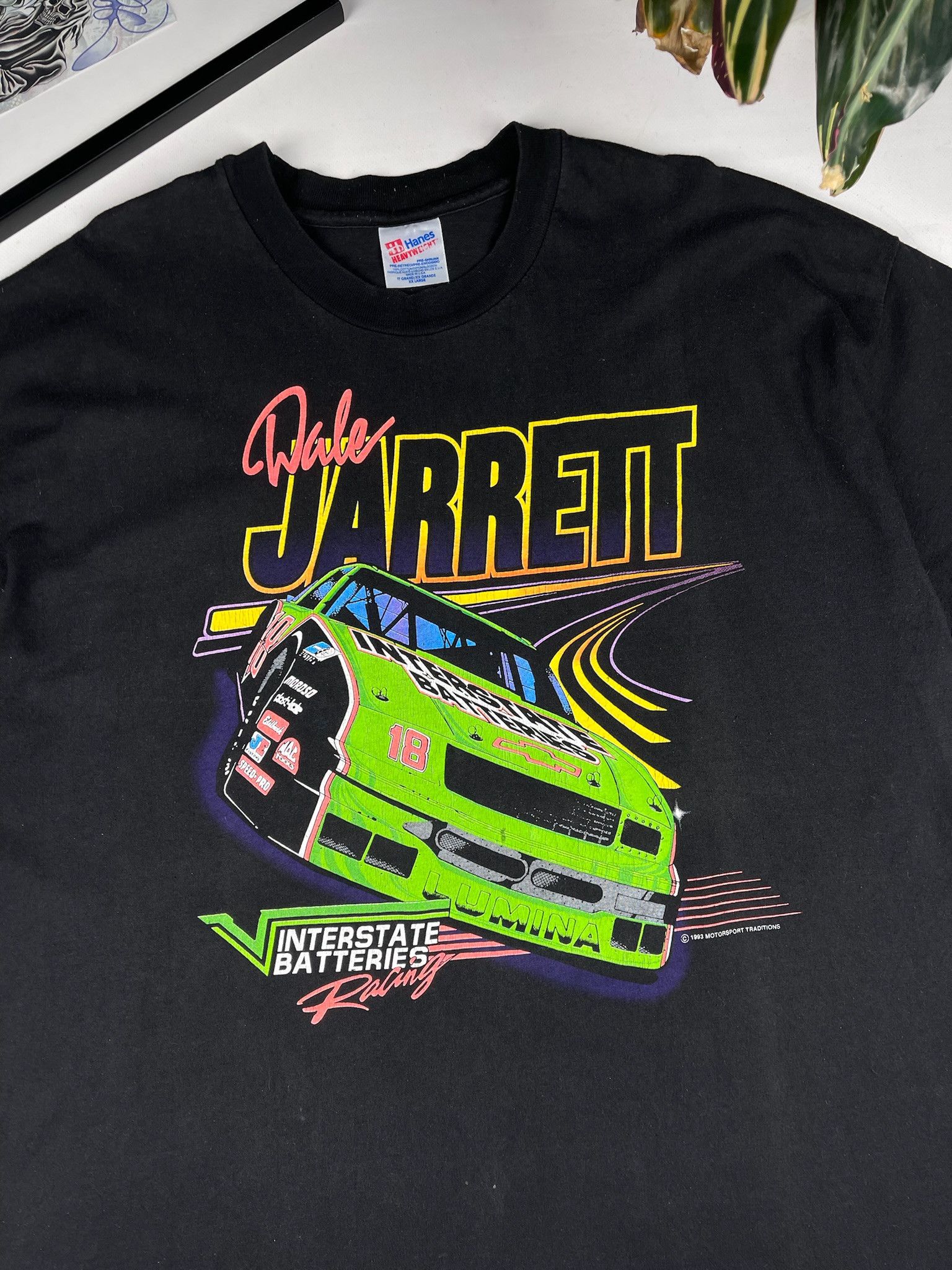 Vintage Vintage 90s Dale Jarrett Nascar Racing Art T Shirt Size US XXL / EU 58 / 5 - 3 Thumbnail