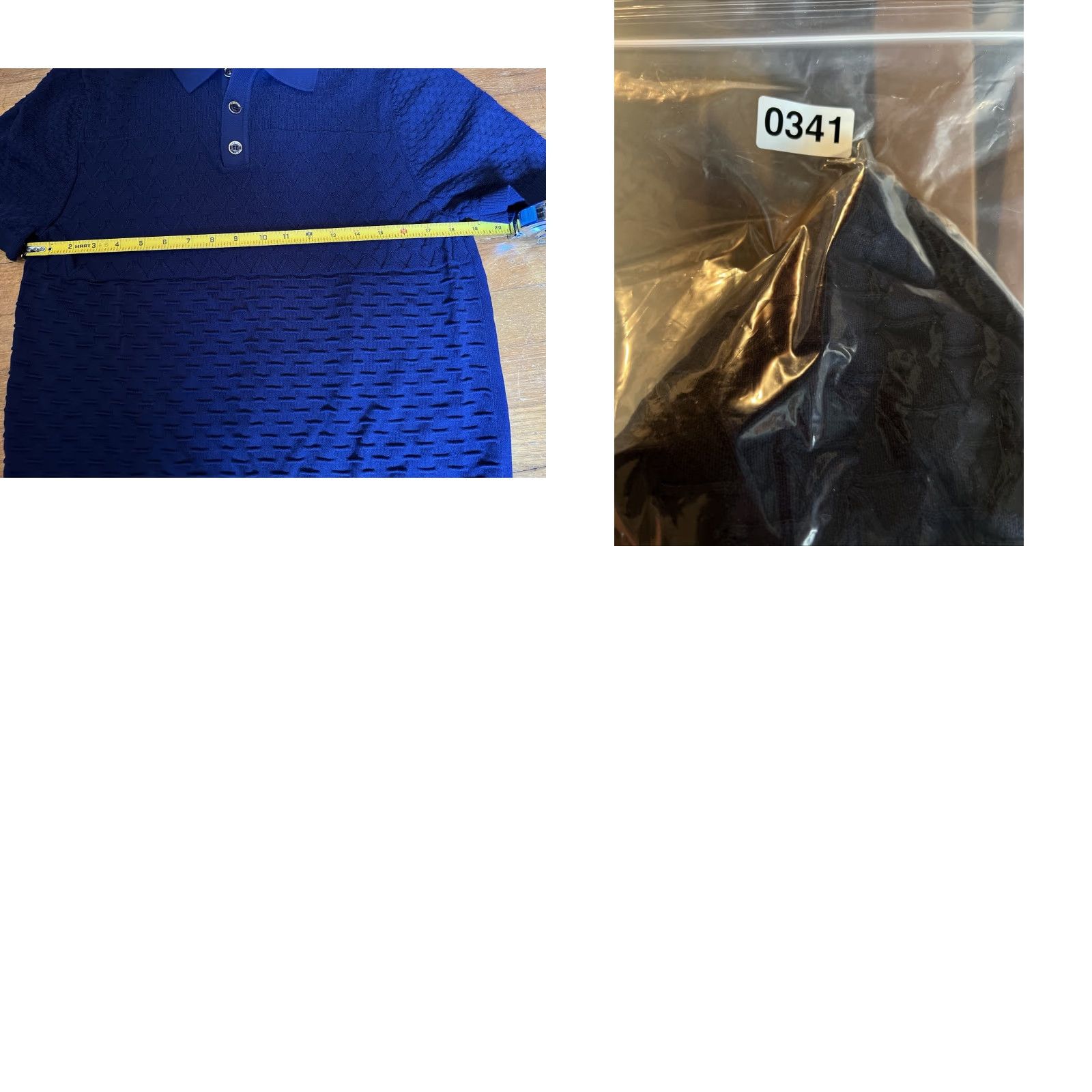 Vintage Prestige Polo Shirt Mens L Blue Knit Premium Luxe Geometric Preppy Short Sleeve Button Collared 38 Chest Regular Size US L / EU 52-54 / 3 - 8 Thumbnail