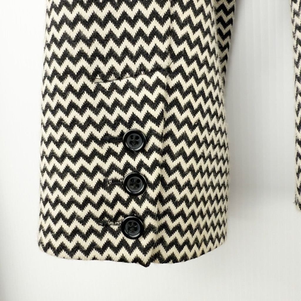 Max Mara MAXMARA Weekend Soft Cropped Black & White Blazer Sz L Size L / US 10 / IT 46 - 12 Thumbnail