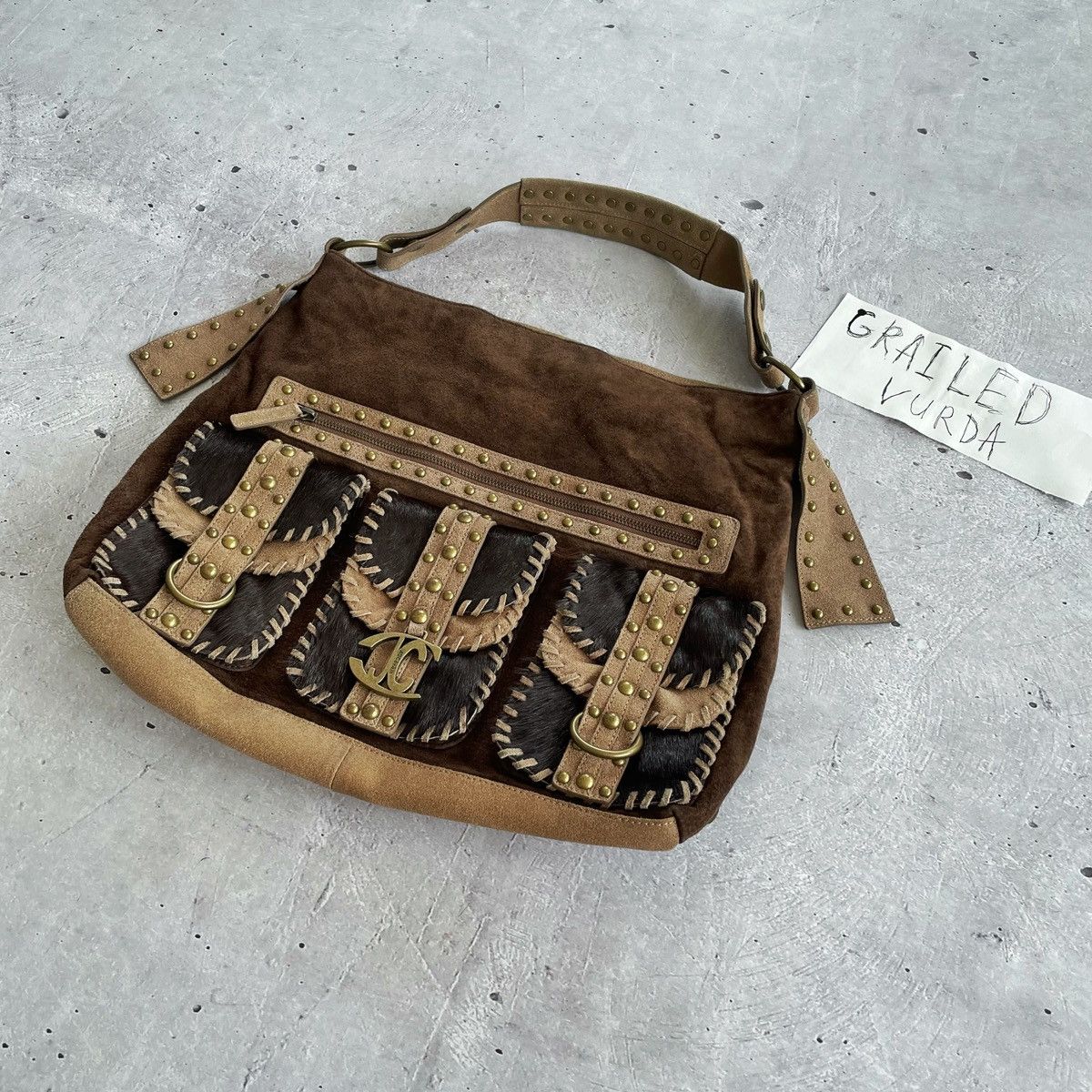 Designer × Roberto Cavalli 🔥RARE🔥Just Cavalli leather handbag style y2k japanese Size ONE SIZE - 3 Thumbnail