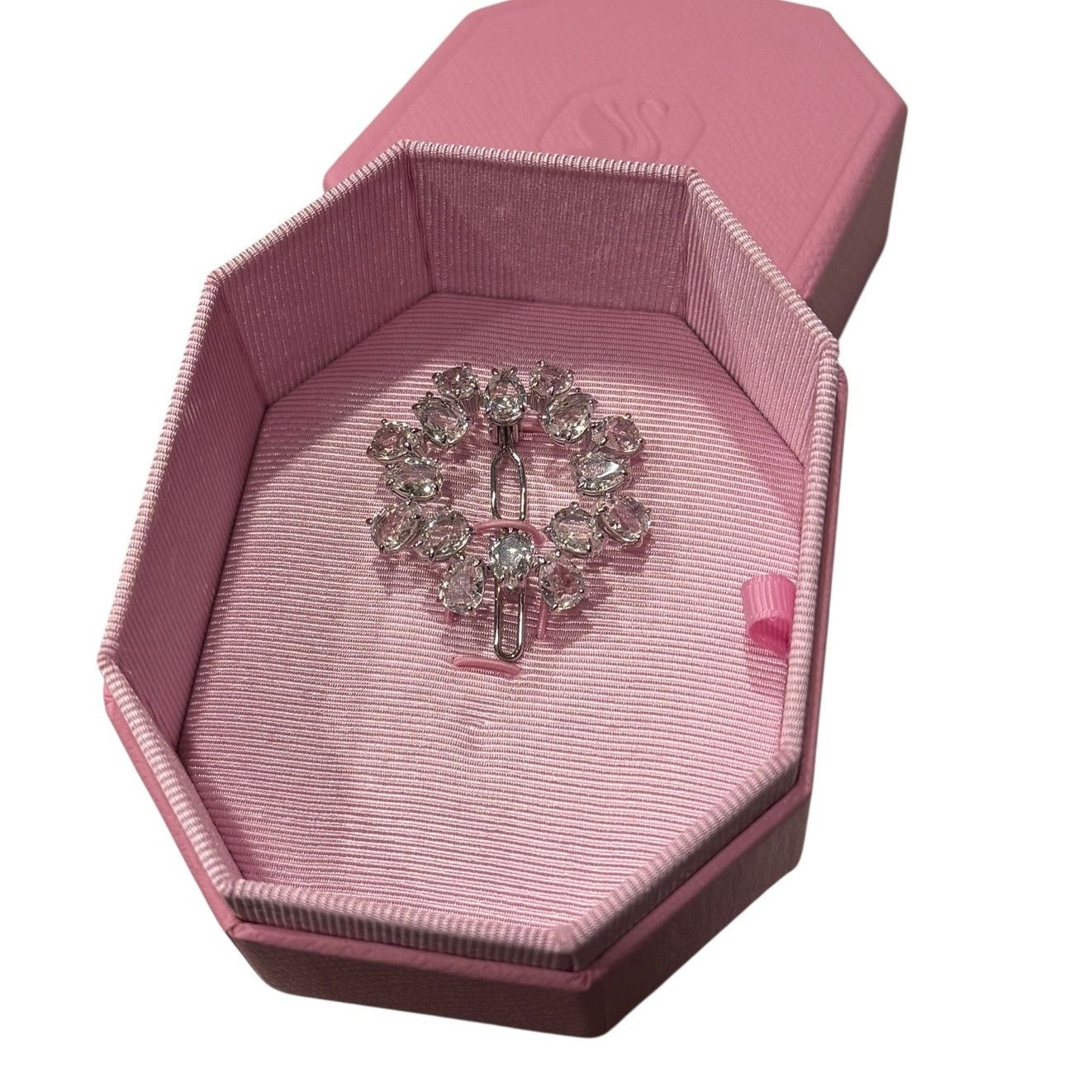 Swarovski Swarovski Hair Clip, Pear Cut Crystals, White, Rhodium Size ONE SIZE - 1 Thumbnail