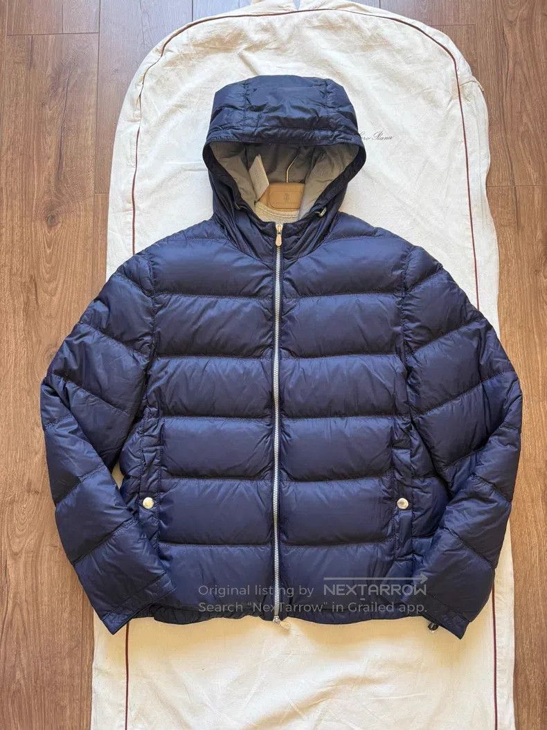 Brunello Cucinelli Brunello Cucinelli Classic Tech Nylon Hooded Goose Down Ja Size US XS / EU 42 / 0 - 1 Thumbnail