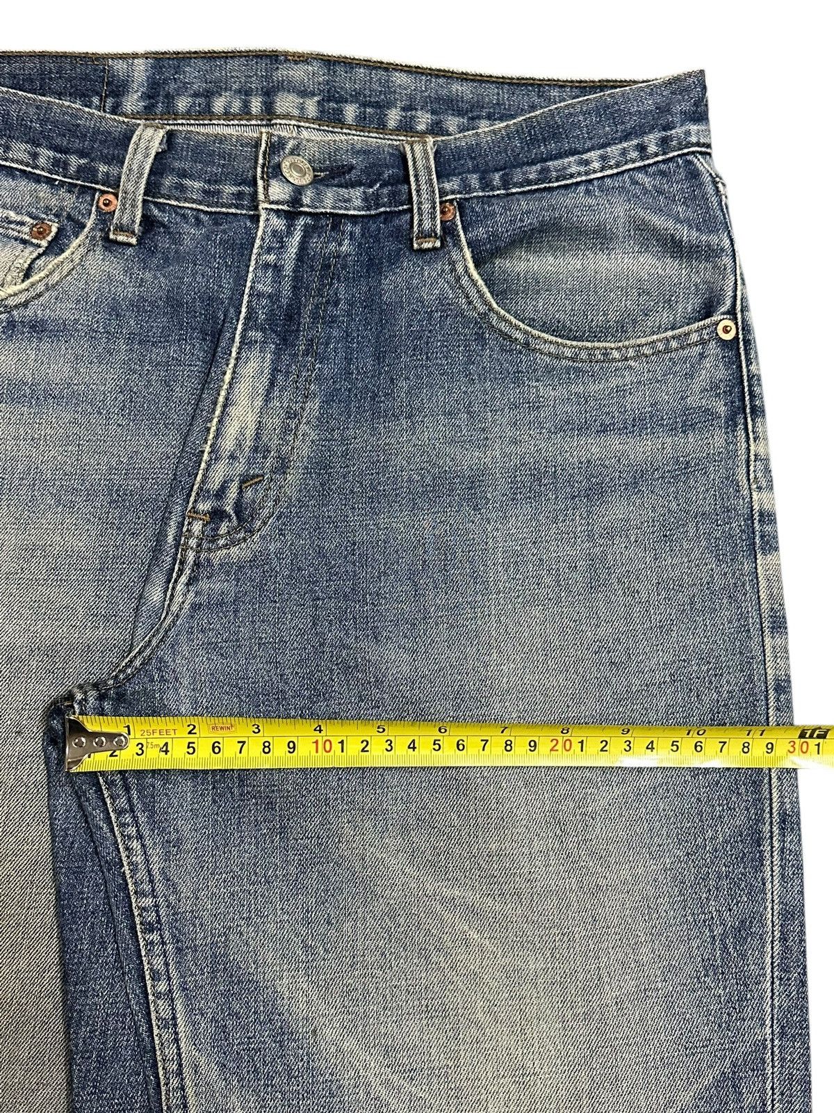 Levi's Vintage 90s Levis Blue Faded Wash Distress Style Loose Jeans Size US 32 / EU 48 - 15 Thumbnail
