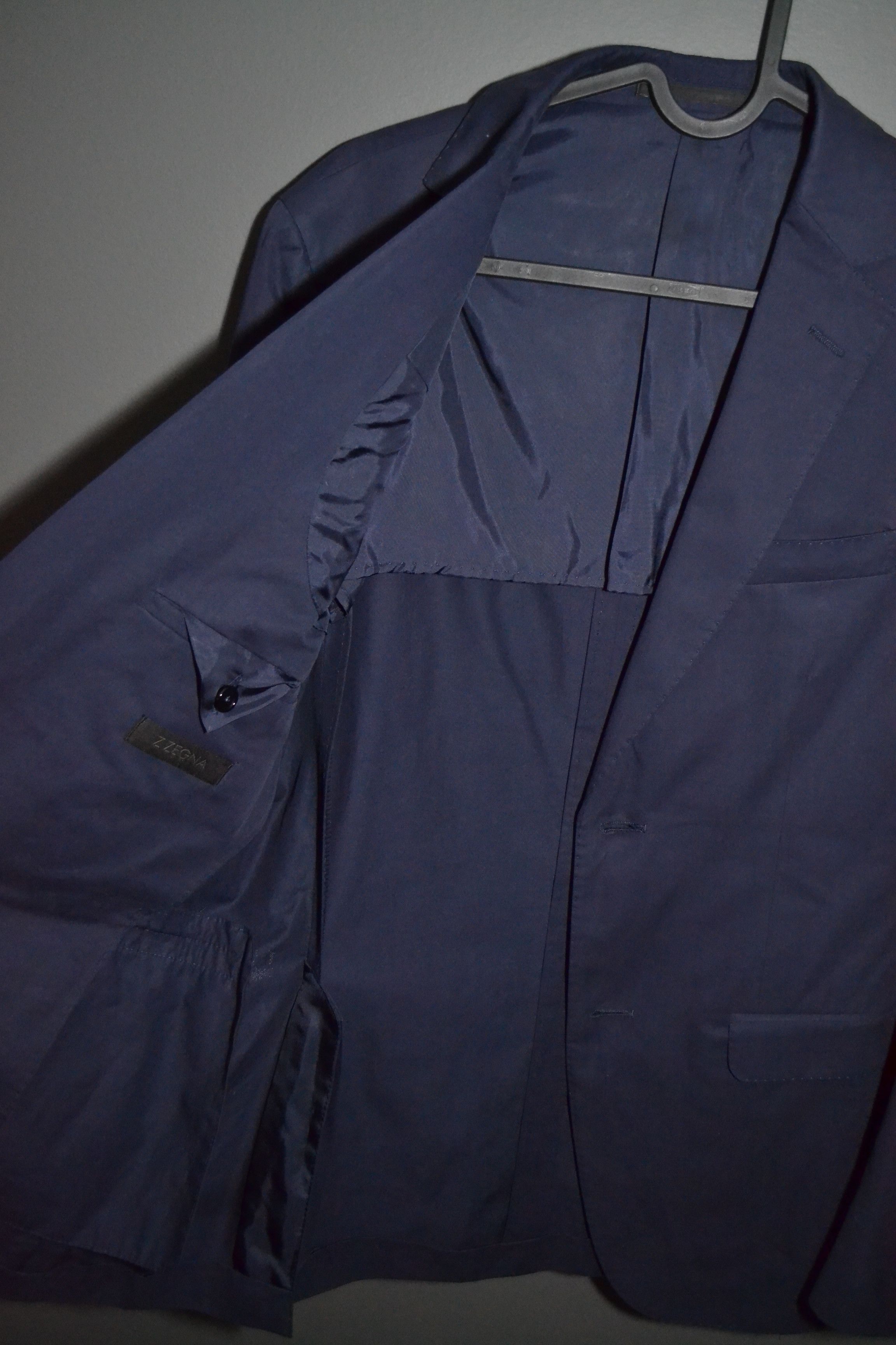 Z Zegna Z Zegna Modern Drop 8 Deco Blue Cotton Suit 44 R Size 44R - 9 Thumbnail