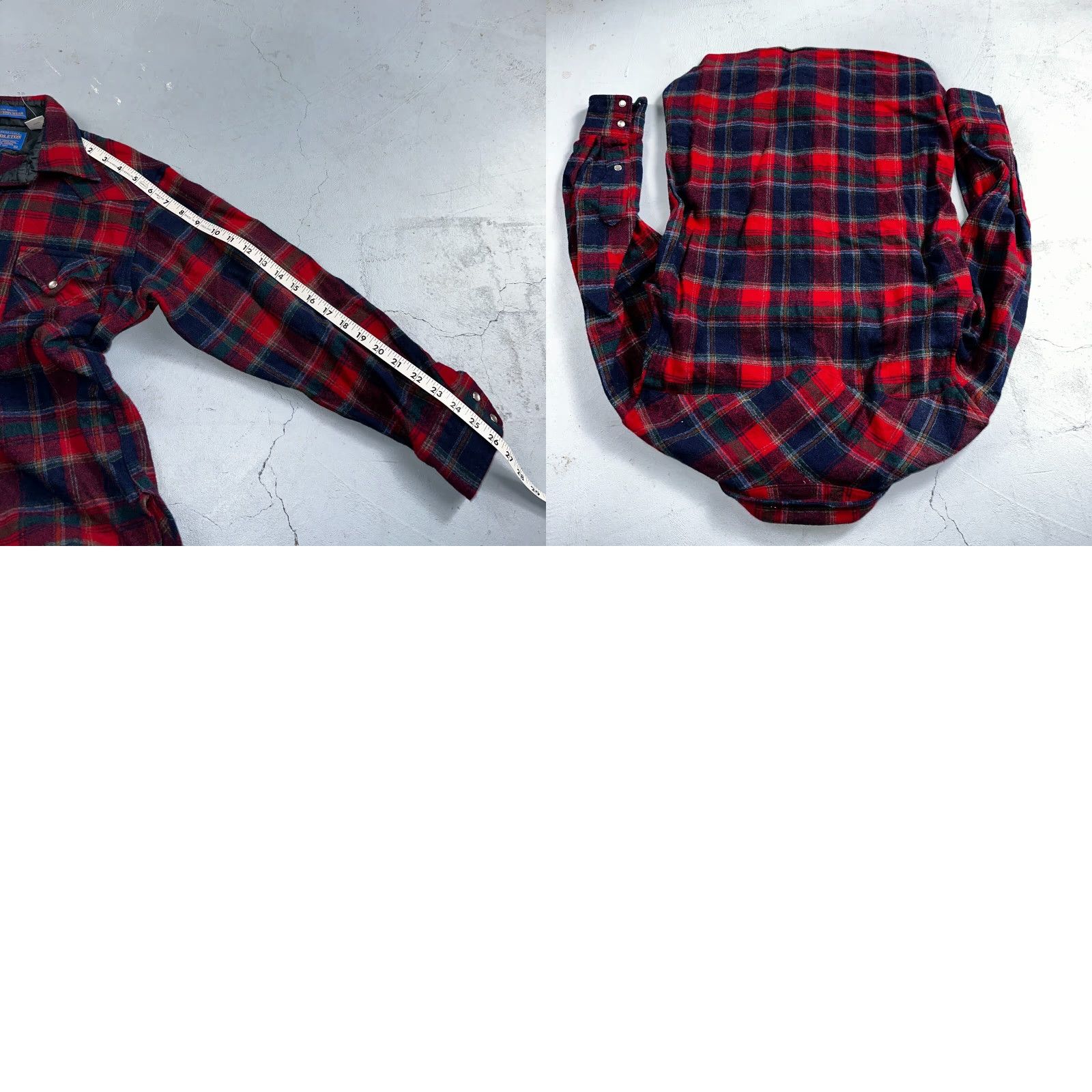 Pendleton VINTAGE Pendleton Shirt Plaid 100% Virgin Wool Western Button-Up M Red Men's Regular Classic Western 90s USA Mens Size US M / EU 48-50 / 2 - 8 Thumbnail