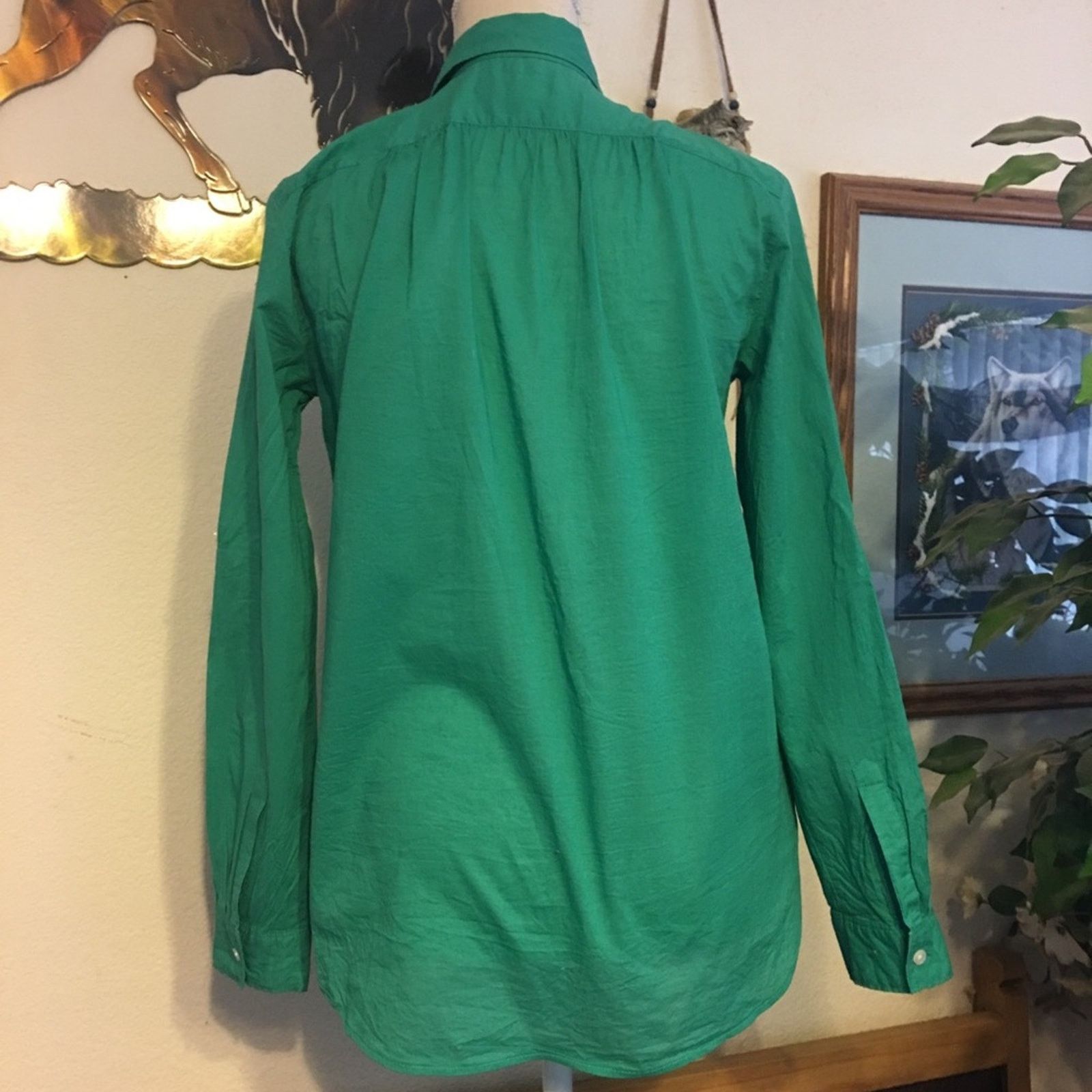 Loft Ann Taylor Loft Softened green button front top XS Size XS / US 0-2 / IT 36-38 - 5 Thumbnail