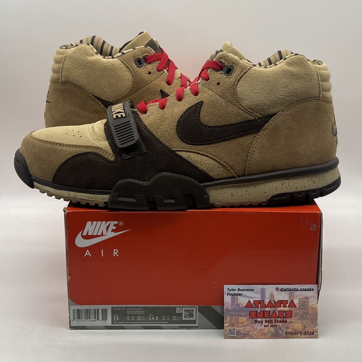 image of Nike Air Trainer 1 Shima Shima Shoes in Brown, Men's (Size 13)