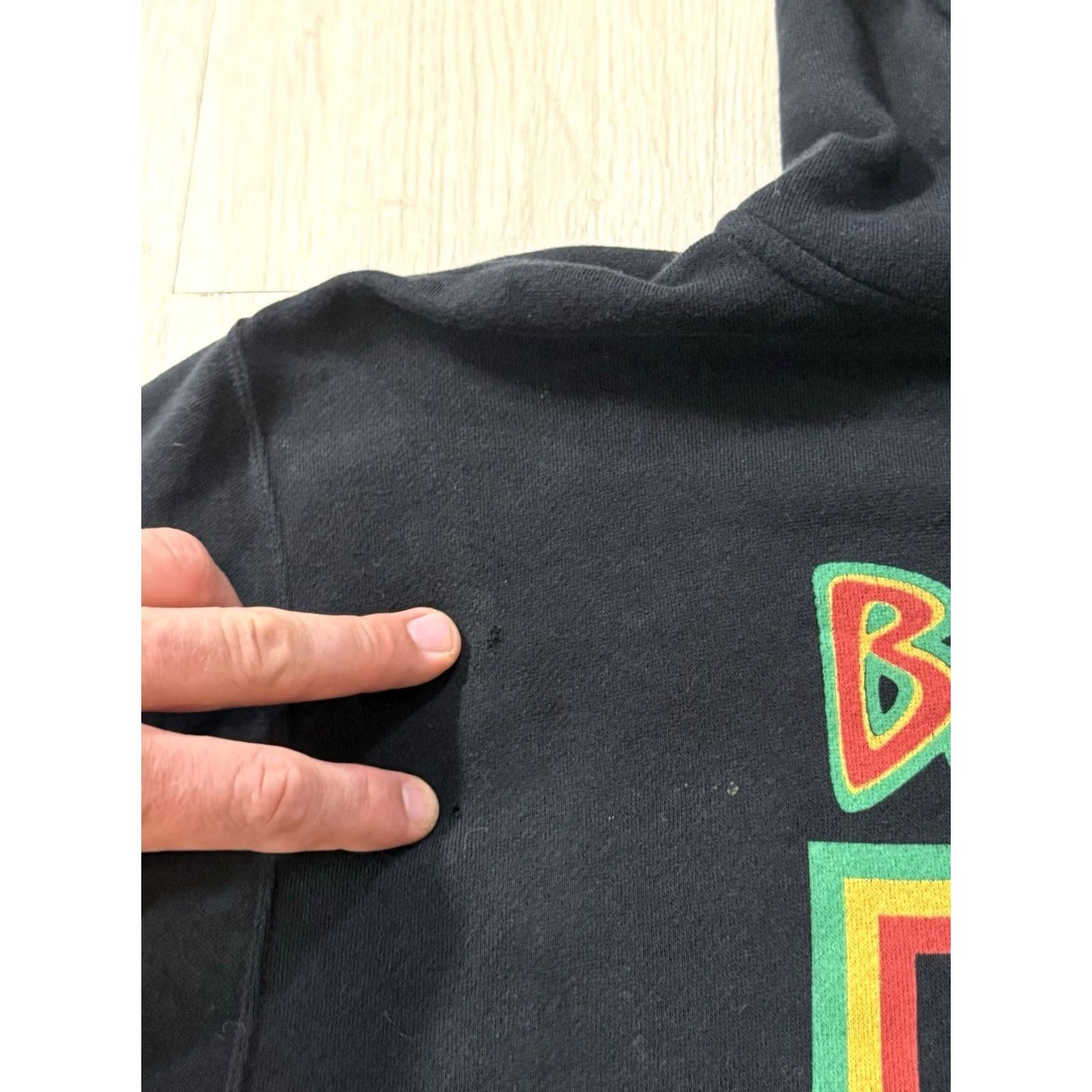 Vintage VINTAGE Bad Brains ‘Self-Titled’ Full-Zip Hoodie XL ROIR Independent Trading Company Hoodie Mens Black Graphic Print 80s Punk Rock Logo Size US XL / EU 56 / 4 - 7 Thumbnail