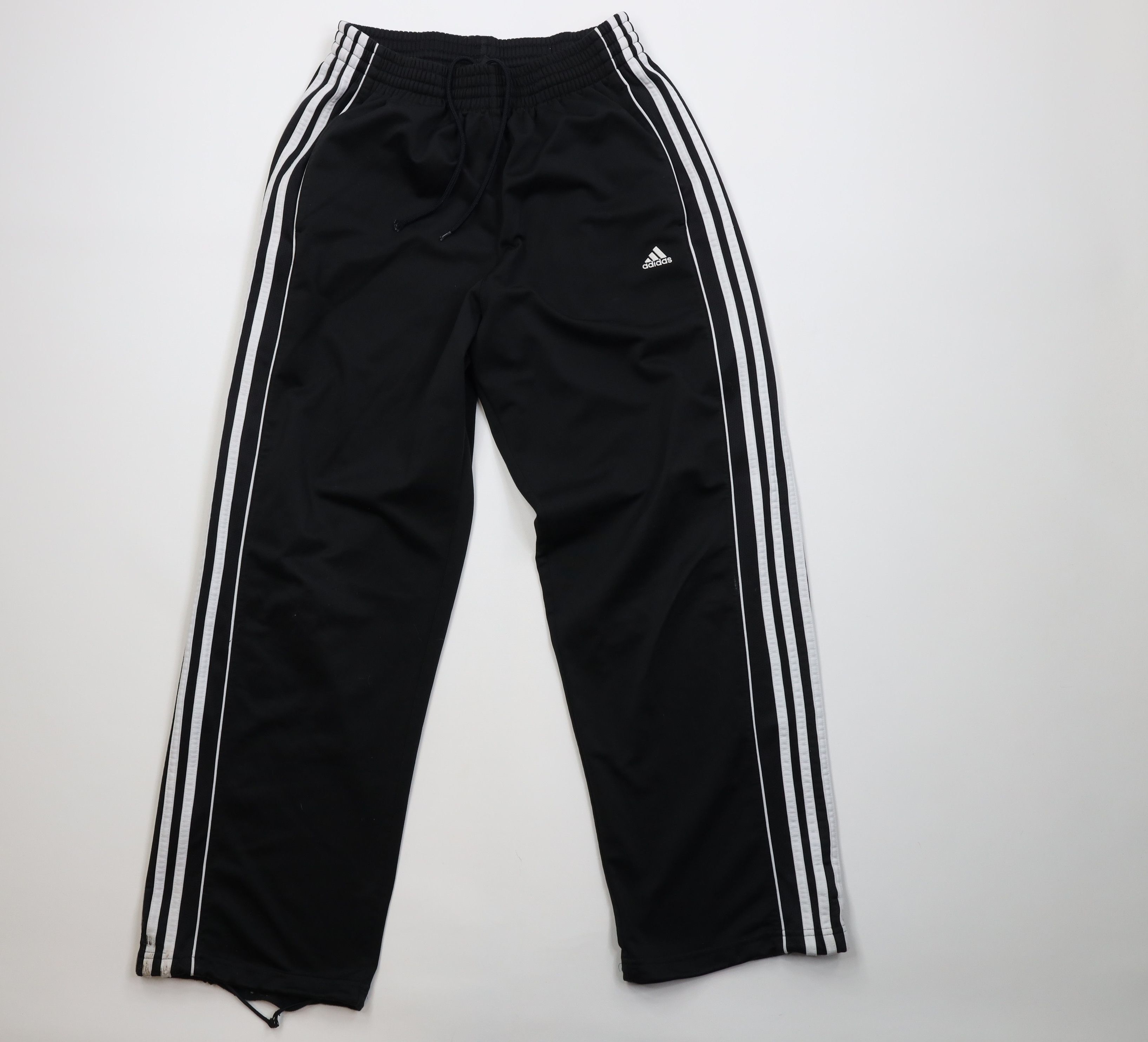 Adidas Vintage Y2K Adidas Striped Wide Leg Sweatpants Pants Black Size US 34 / EU 50 - 1 Thumbnail