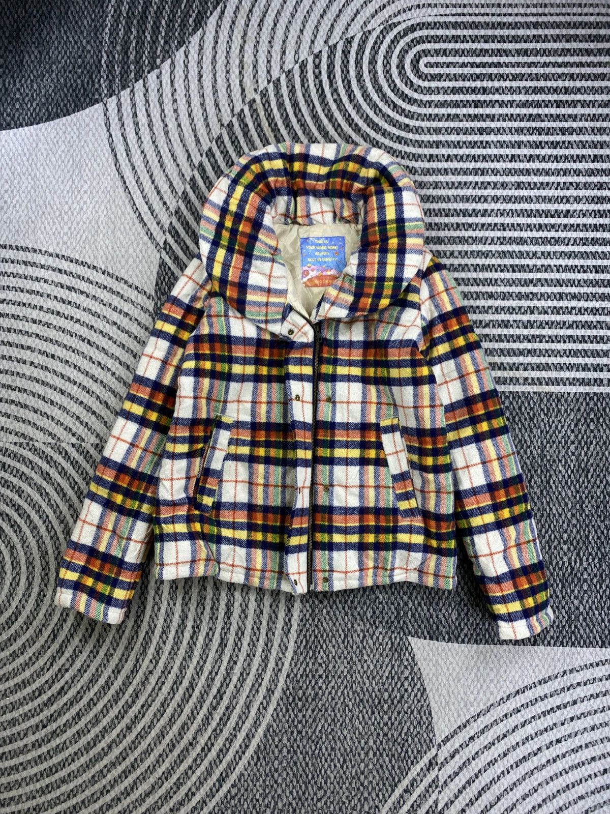 Japanese Brand Vtg Rodeo Crown Multicolor Plaid Zipper Down Jacket Size US S / EU 44-46 / 1 - 6 Thumbnail
