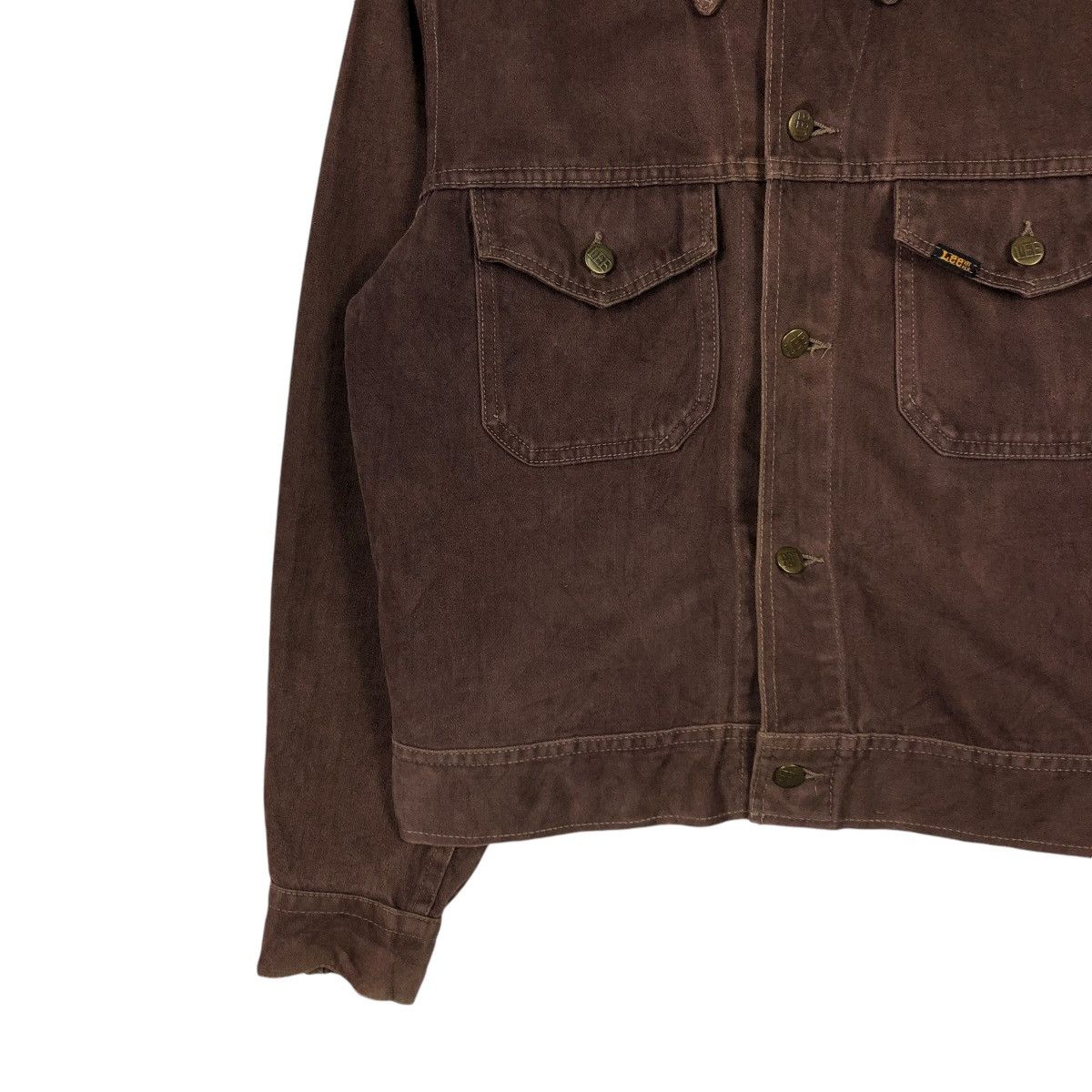 Lee 🔥VINTAGE TRUCKER BIKER JACKET LEE MADE IN USA UNION MADE Size US M / EU 48-50 / 2 - 6 Thumbnail