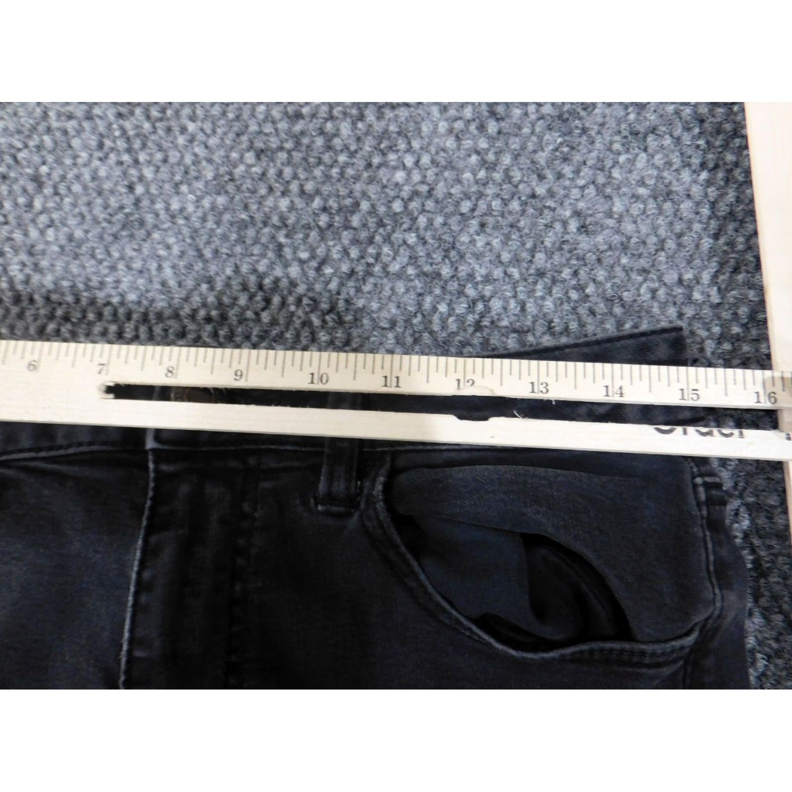 American Eagle Outfitters American Eagle Outfitters Jegging Jeans Women's 12 Black Dark Wash Stretch Mid Rise Zip Inseam 28" 28in Distressed Retro Style Boyfriend? Size 34" / US 12 / IT 48 - 3 Thumbnail