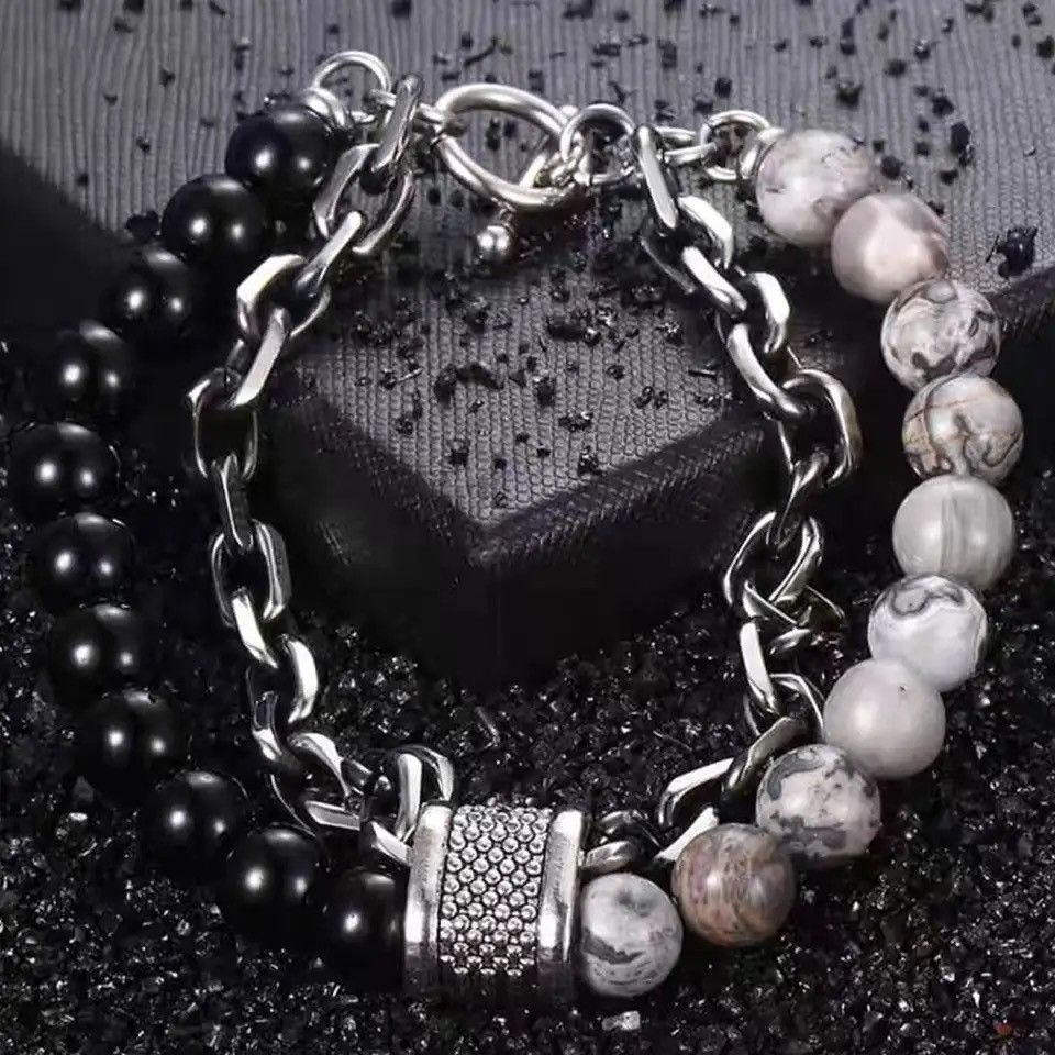 Other 1 Piece Punk Simple Temperament Black Beaded Chain Size ONE SIZE - 2 Thumbnail