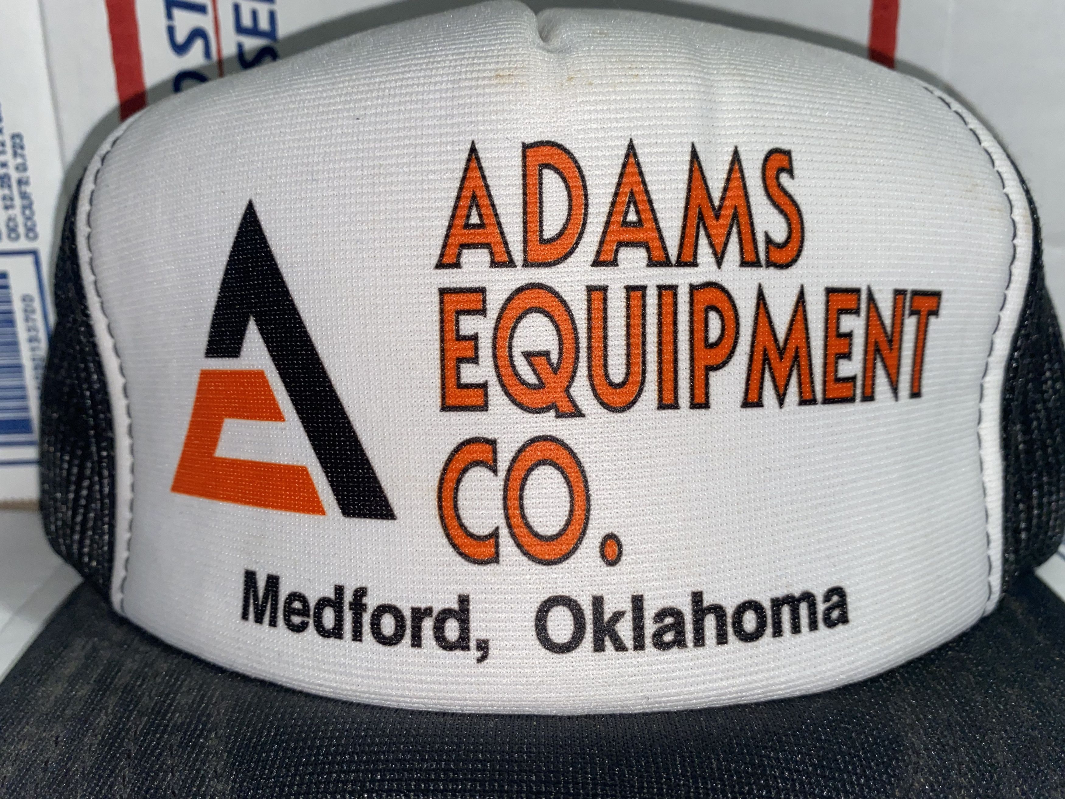 Vintage vtg ADAMS Equipment Co. Company Medford Oklahoma trucker hat Size ONE SIZE - 2 Thumbnail