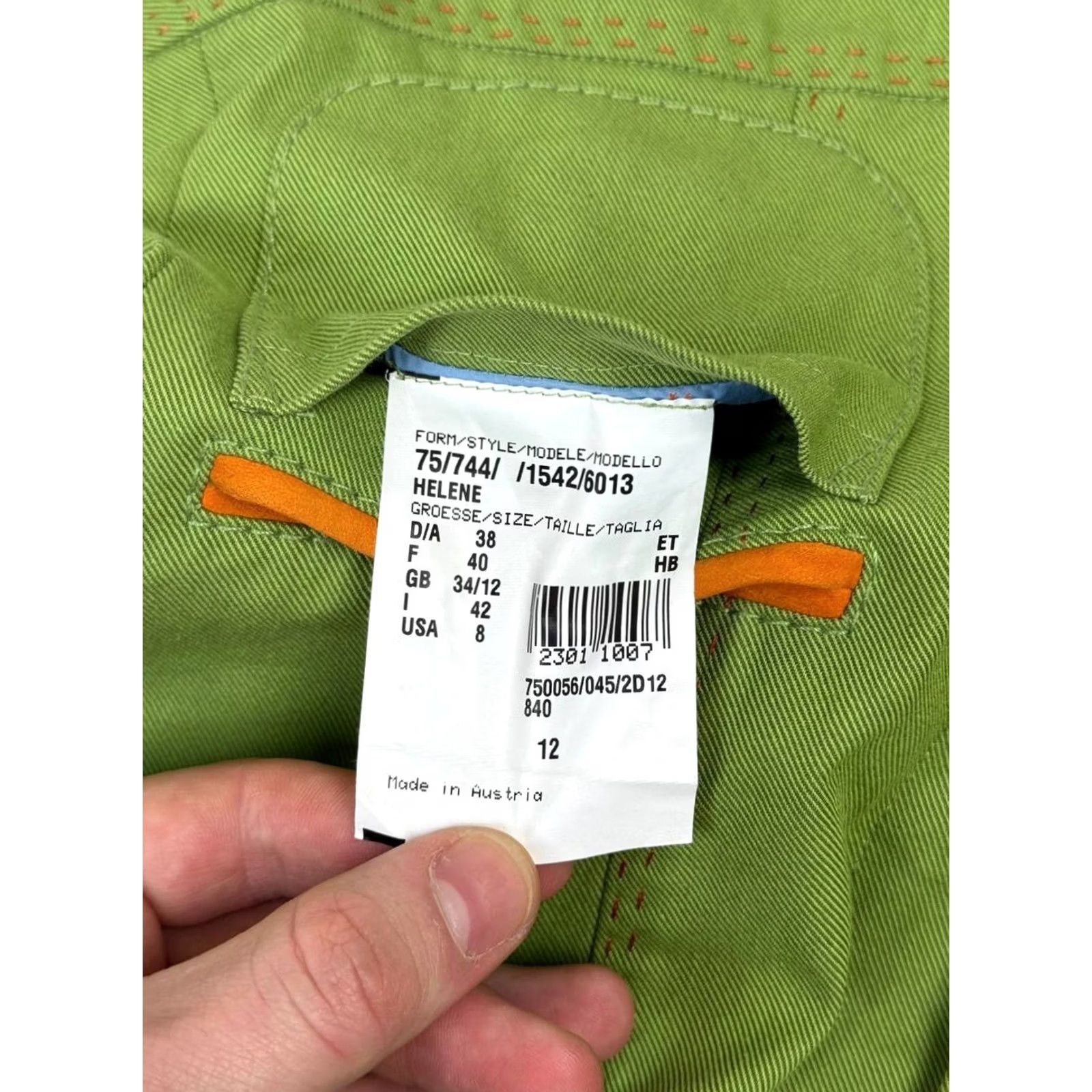 Vintage Habsburg Blazer Jacket Denim Leather Women Size US 8 Green Size M / US 6-8 / IT 42-44 - 2 Thumbnail