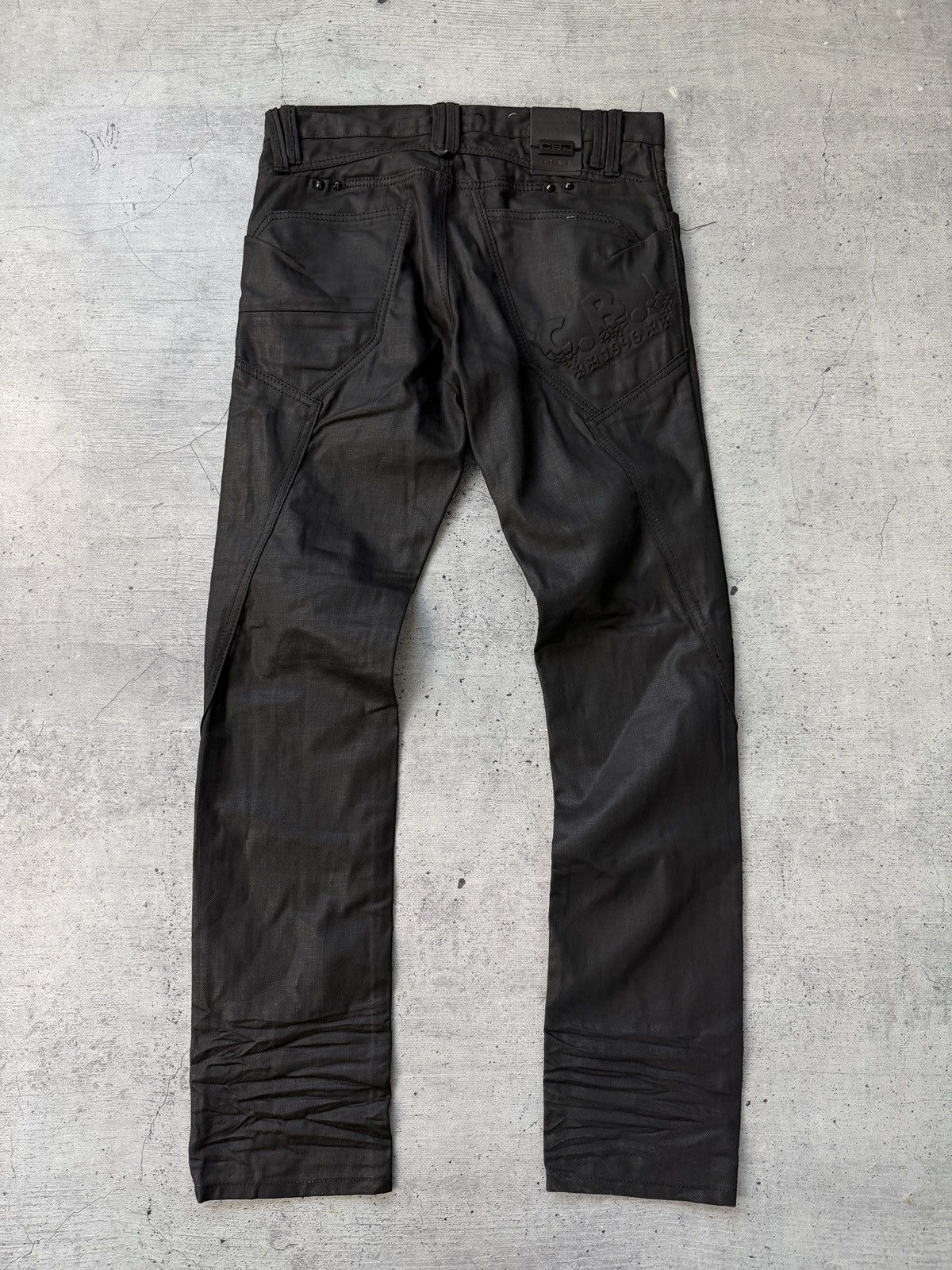 Japanese Brand Cipo & Baxx Jeans Dripp Waxed Embroidered Logo Ed Hardy Size US 31 - 3 Thumbnail