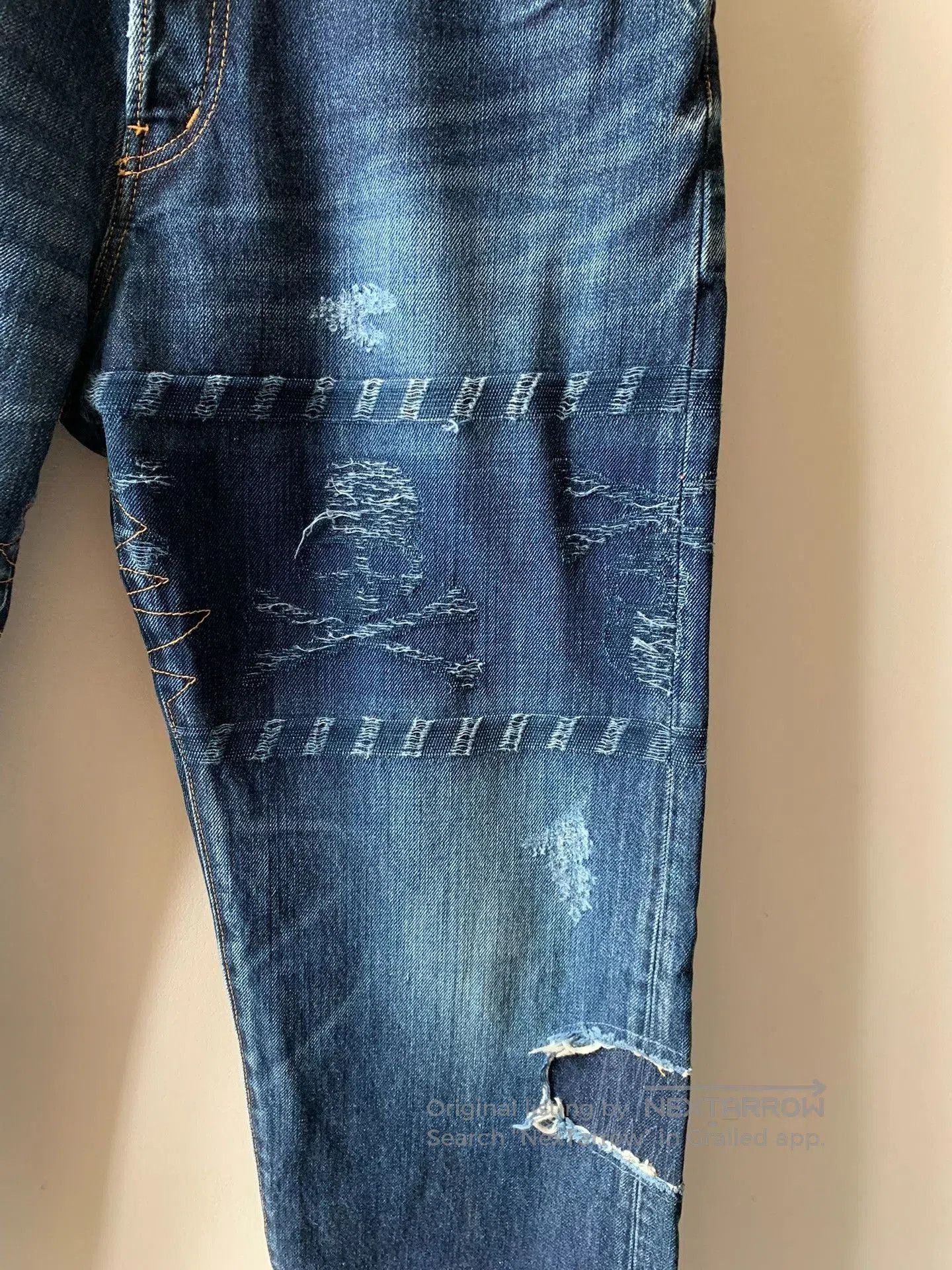 Mastermind Japan mastermind Japan distressed denim pants with skulls. Size US 34 / EU 50 - 6 Thumbnail