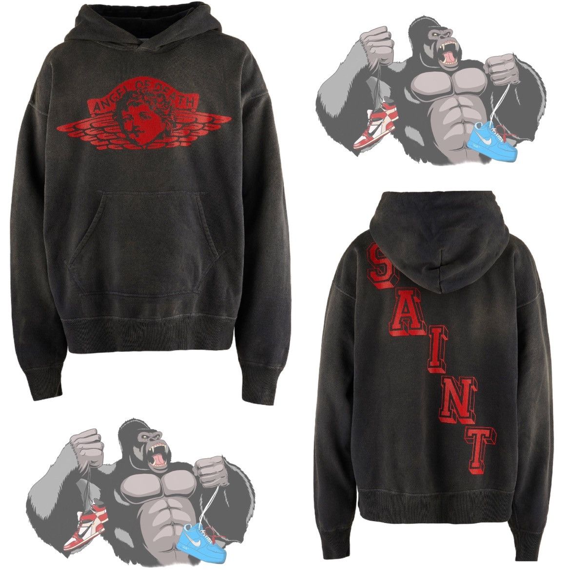 Saint Michael SAINT Mxxxxxx Angel of Death Hoodie | Grailed