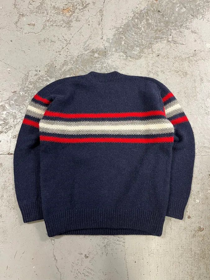 Prada AW2014 Prada Navy Stripes Navy Wool Sweater Size US L / EU 52-54 / 3 - 6 Thumbnail