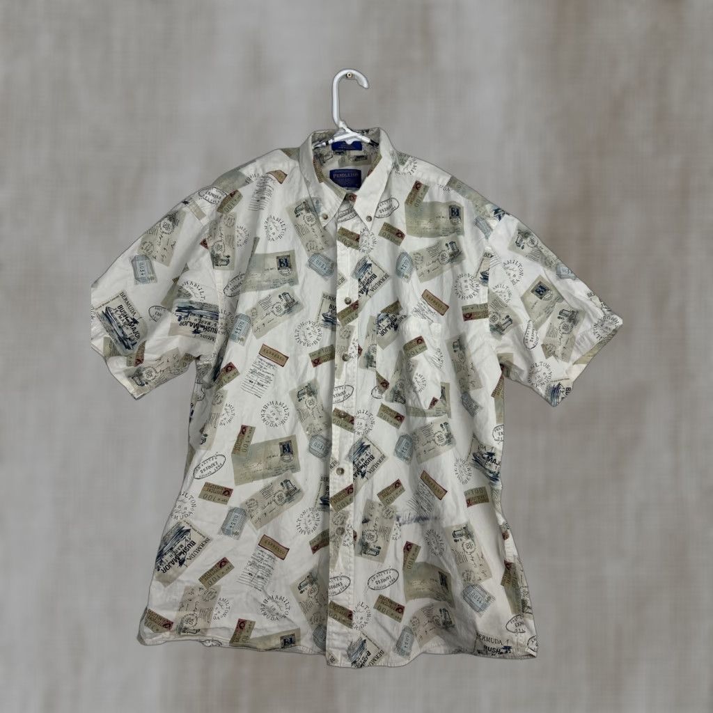 Pendleton Pendleton Vacation Shirt All Over Print Bermuda Espresso Men's Size Large Size US L / EU 52-54 / 3 - 1 Thumbnail