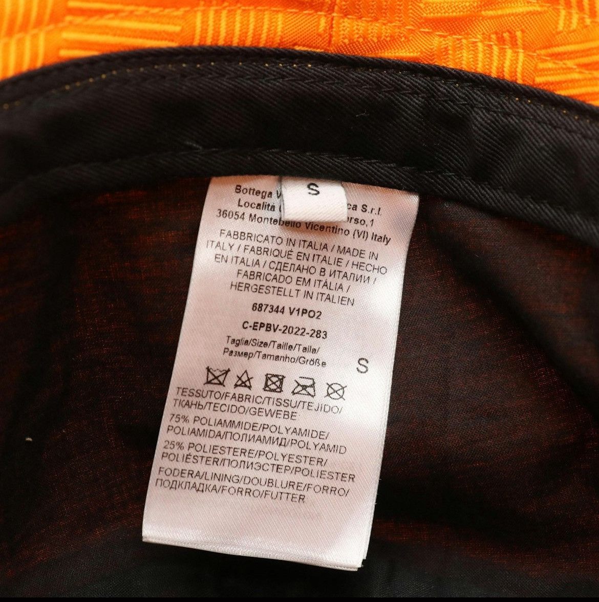 Bottega Veneta BOTTEGA VENETA Orange Intreccio Jacquard Bucket Hat Size ONE SIZE - 4 Thumbnail