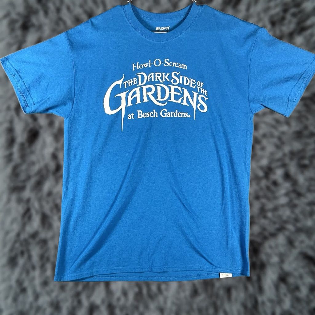 Vintage Busch Gardens Howl-O-Scream Dark Side Of The Gardens Staff Shirt Size L Blue Mens Halloween Horror Size US L / EU 52-54 / 3 - 1 Thumbnail
