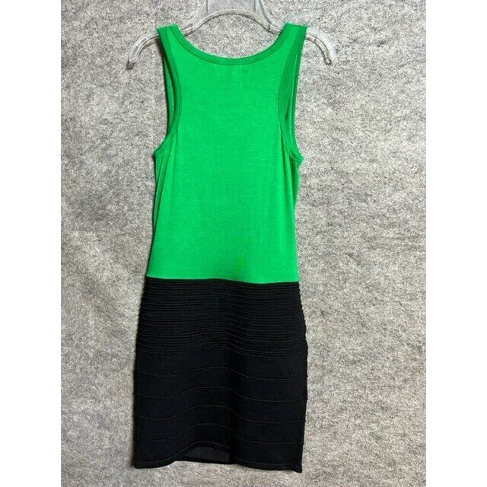 Other Lola Dress M Bodycon Mini Rayon Drape Neck Green Black Size M / US 6-8 / IT 42-44 - 2 Thumbnail