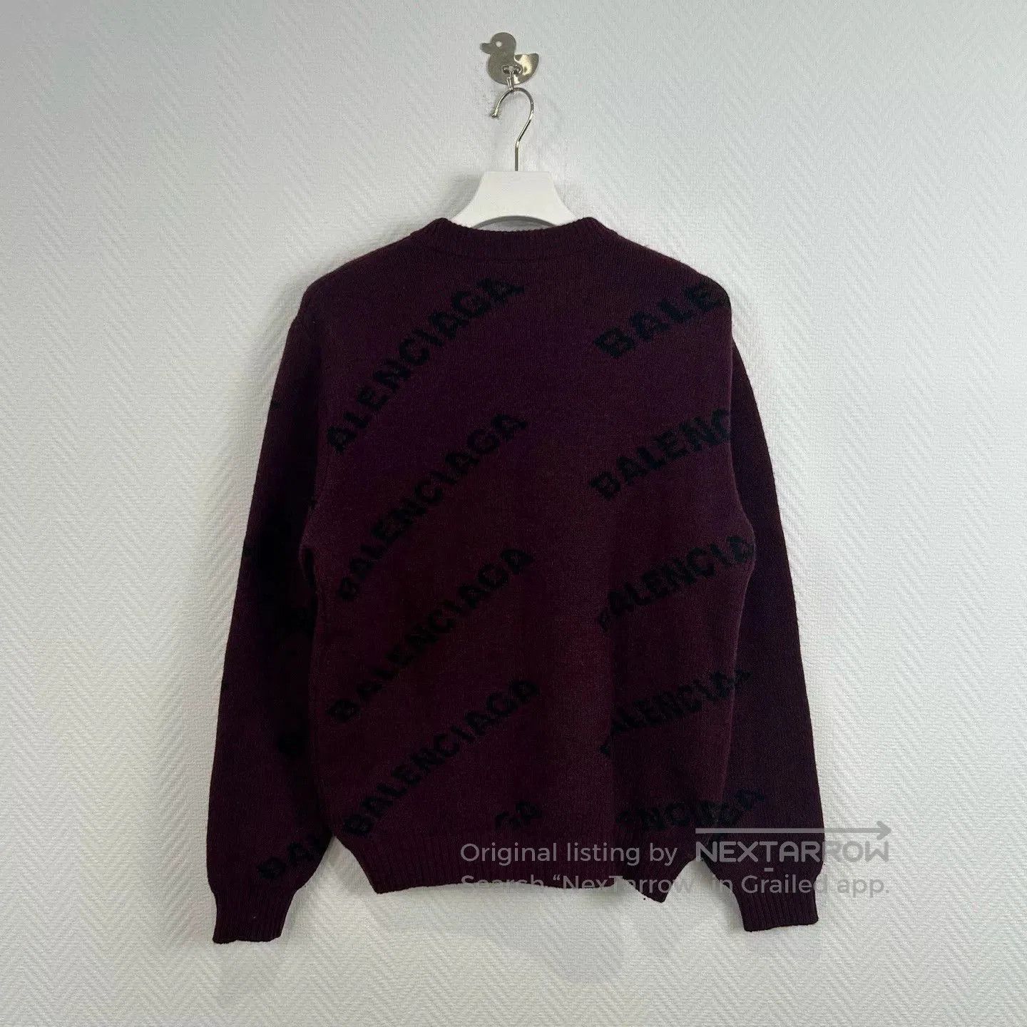 Balenciaga Balenciaga Logo Printed Knit Sweater. Size US S / EU 44-46 / 1 - 3 Thumbnail