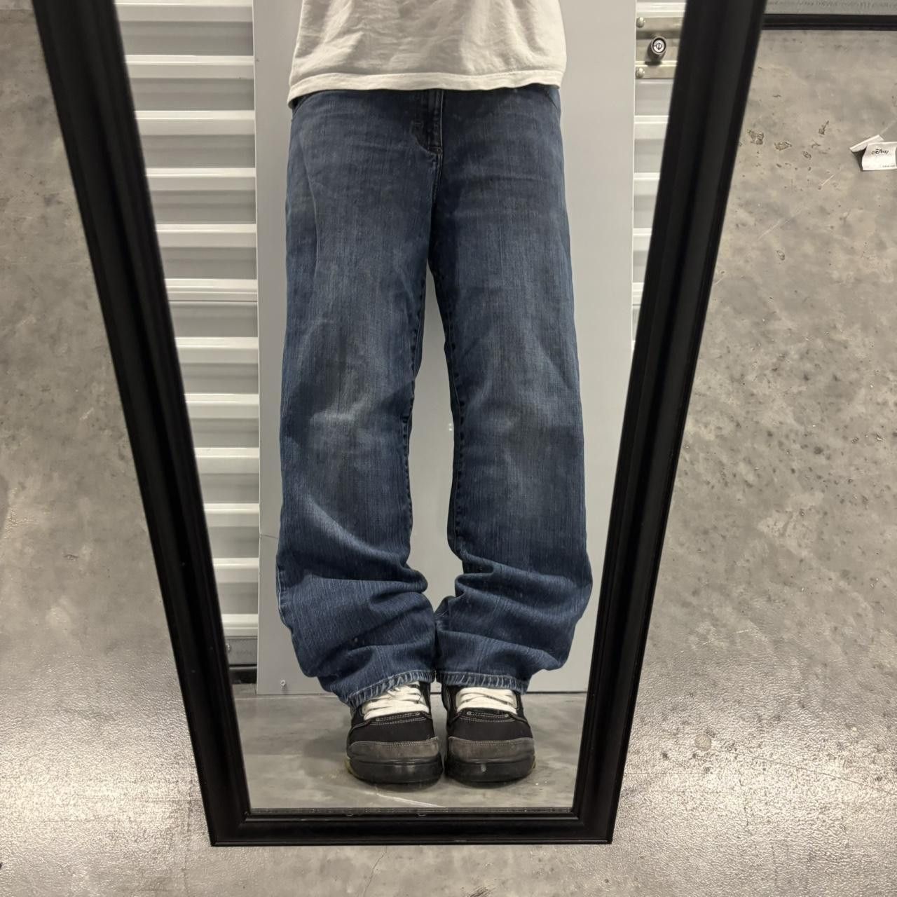 Japanese Brand × Vintage Crazy Vintage Y2K/2000s Grunge Dark Wash Essential Denim Jeans! Size US 32 / EU 48 - 1 Thumbnail